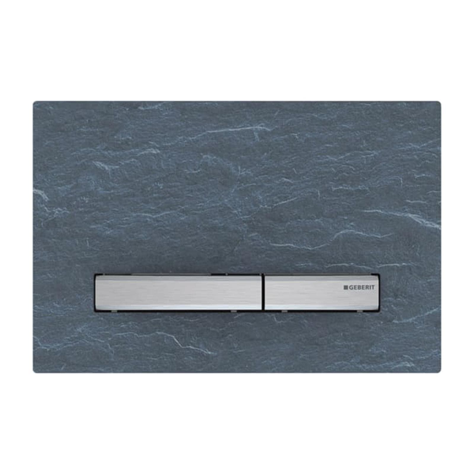 Placca doppio tasto Geberit per cassette di risciacquo ardesia naturale - Sigma50 square