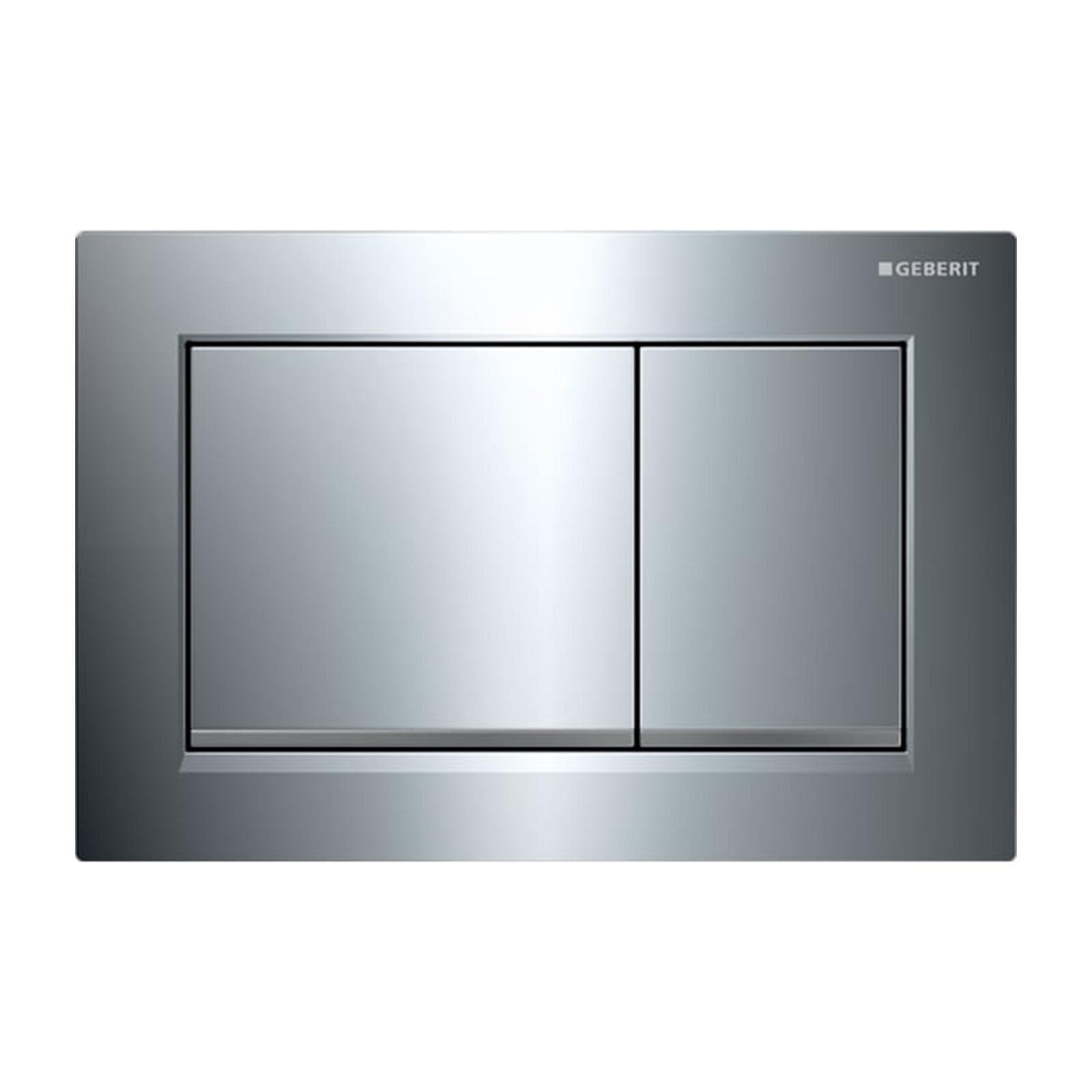 Placca doppio tasto Geberit cromata lucida - Omega20 square