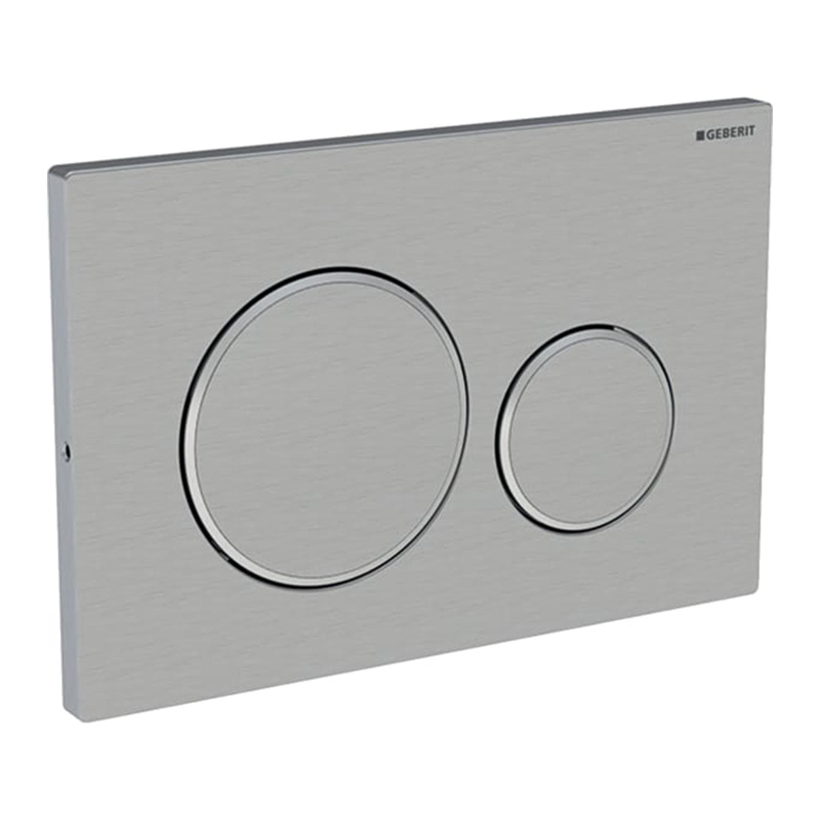 Placca doppio tasto Geberit avvitabile acciaio inox - Sigma20 round