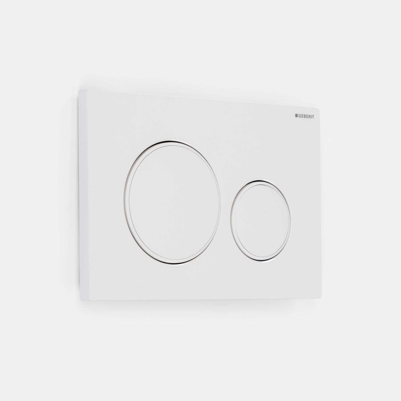 Placca doppio tasto Geberit bianco-bianco opaco - Sigma20 round