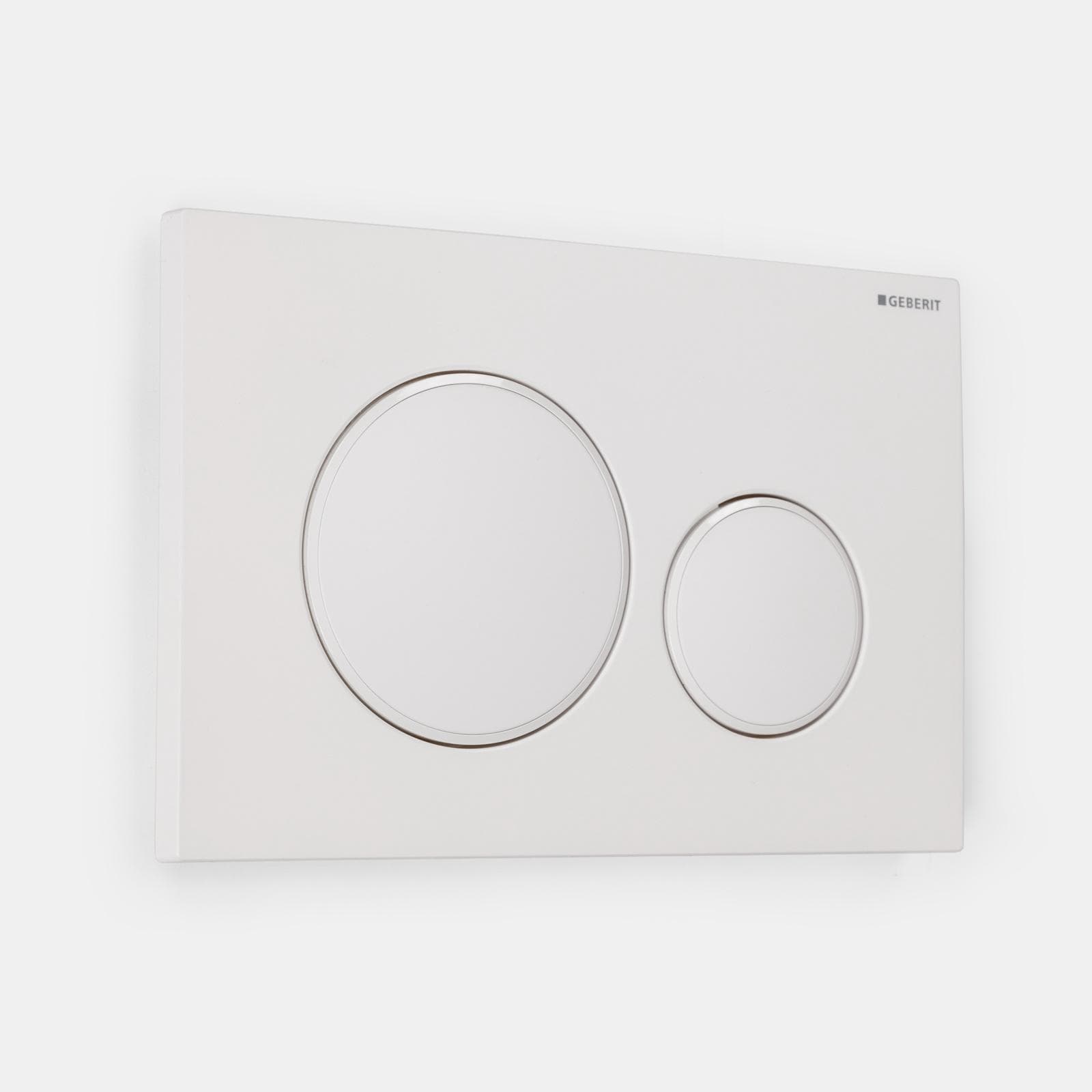 Placca doppio tasto Geberit bianco opaco - Sigma20 round