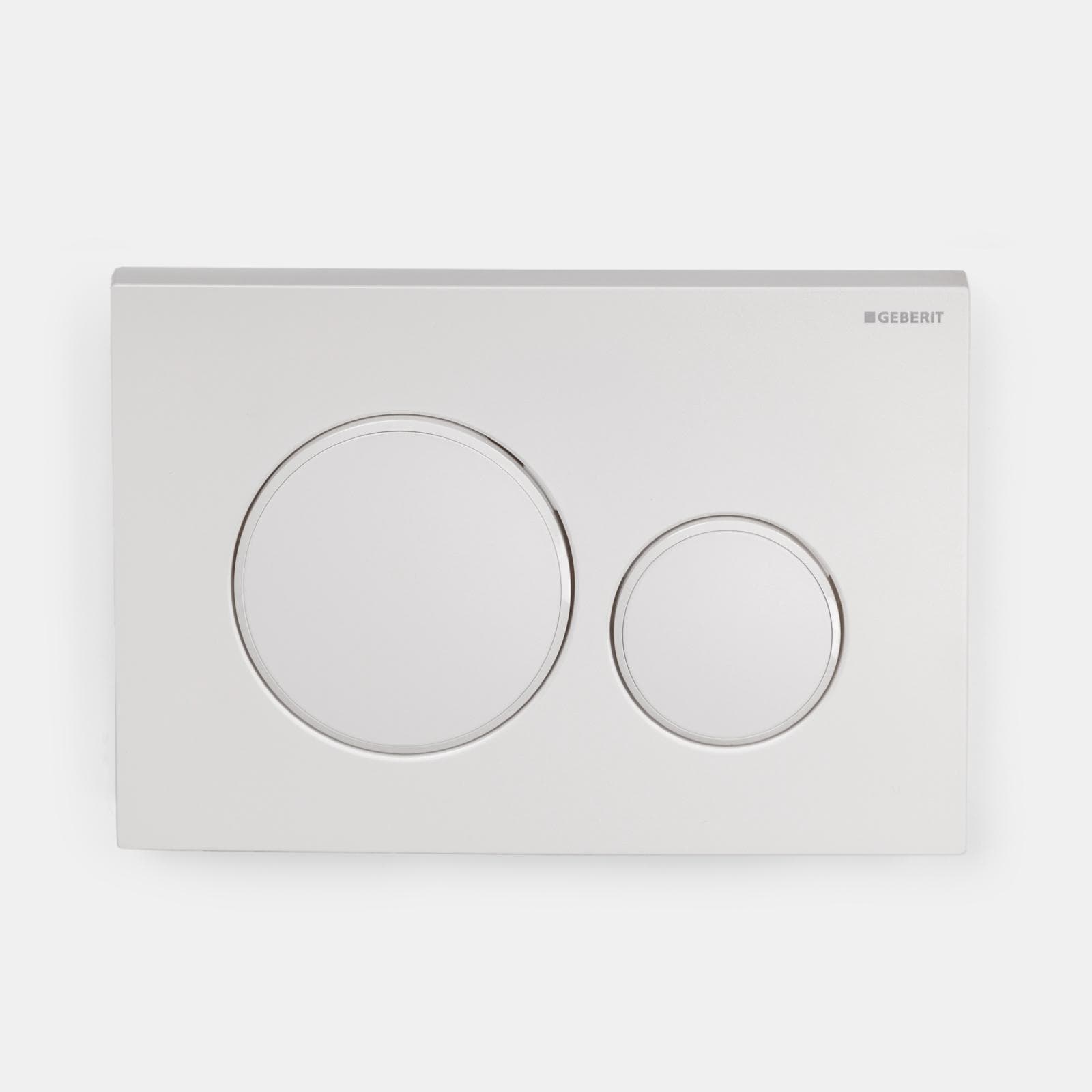 Placca doppio tasto Geberit bianco opaco - Sigma20 round