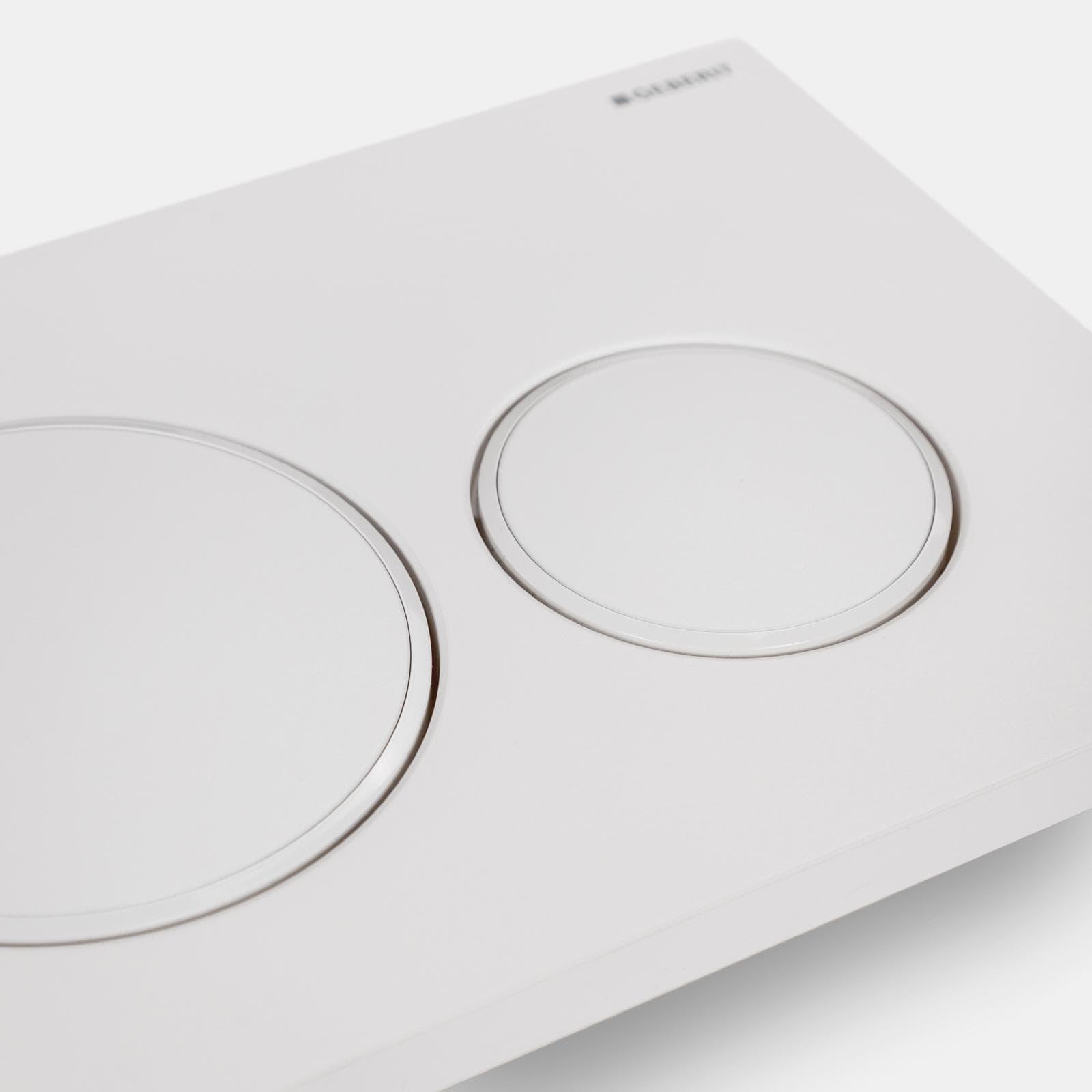 Placca doppio tasto Geberit bianco opaco - Sigma20 round