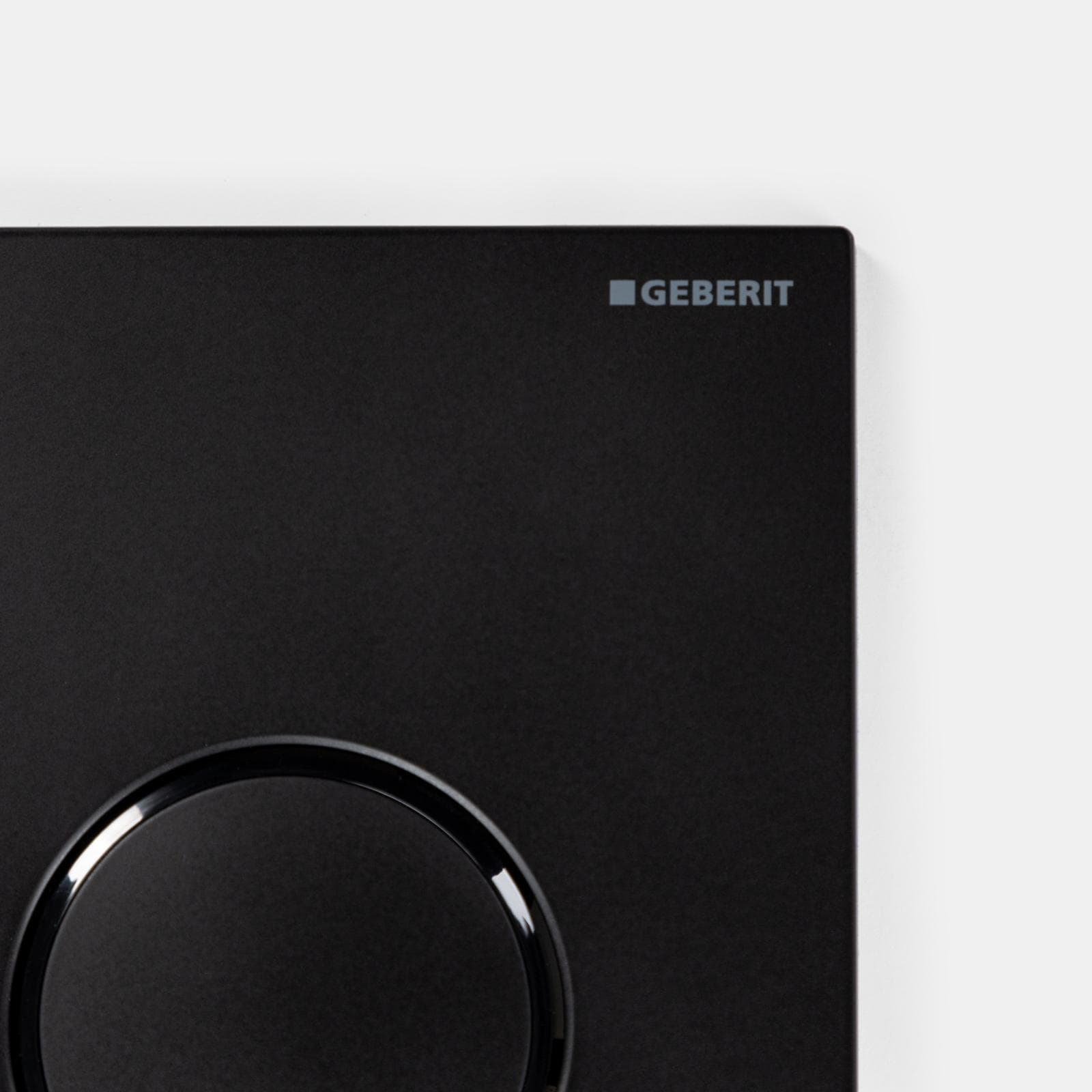 Placca doppio tasto Geberit nero opaco-nero - Sigma20 round