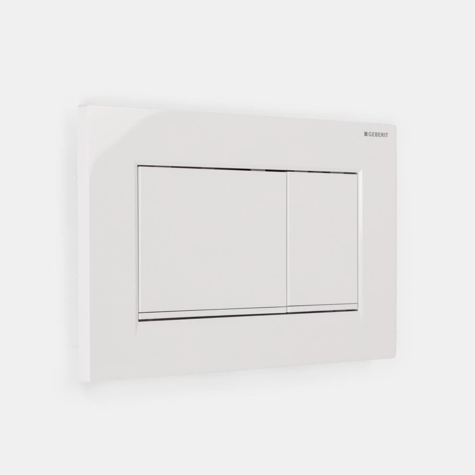 Placca doppio tasto Geberit bianco-bianco opaco - Sigma20 square