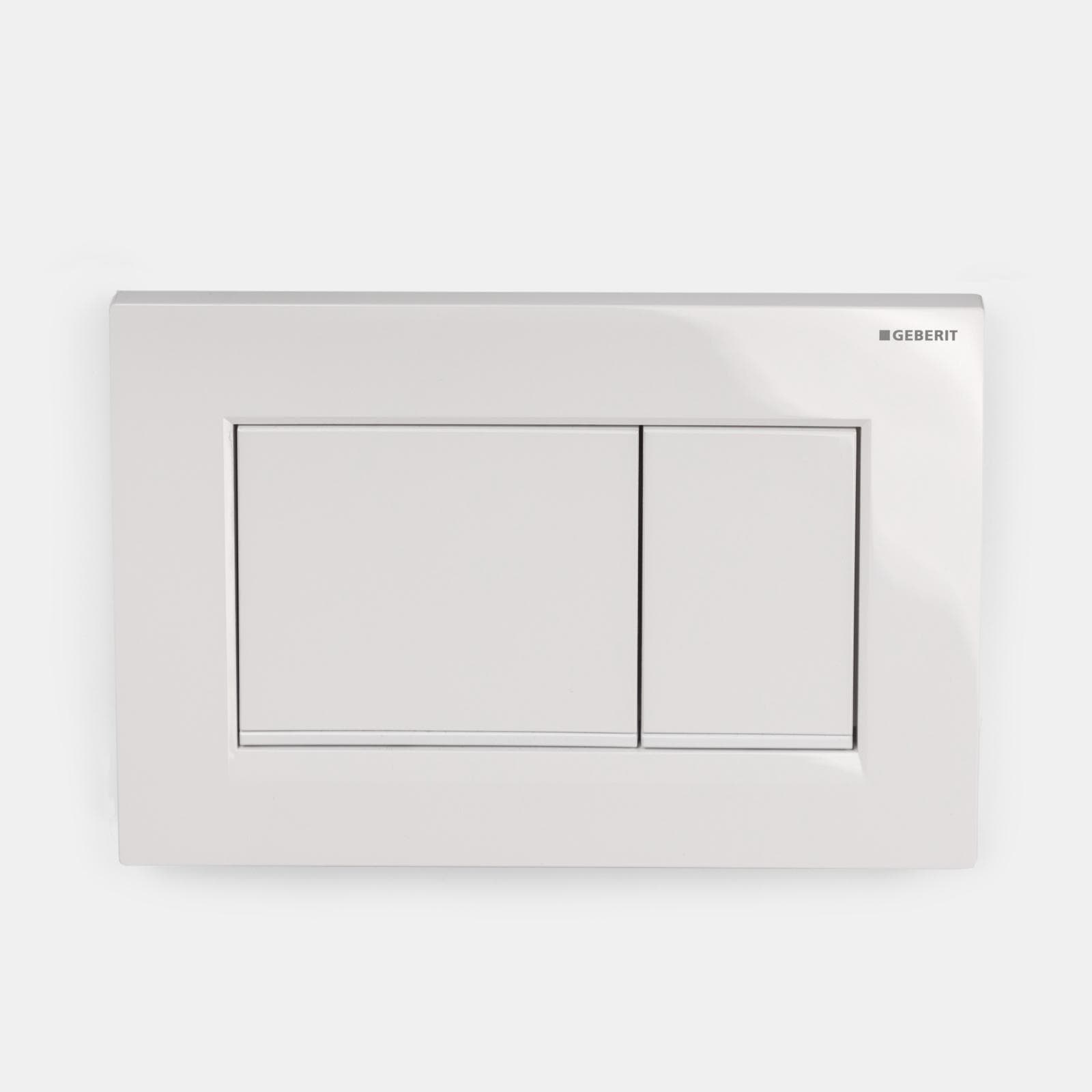 Placca doppio tasto Geberit bianco-bianco opaco - Sigma20 square