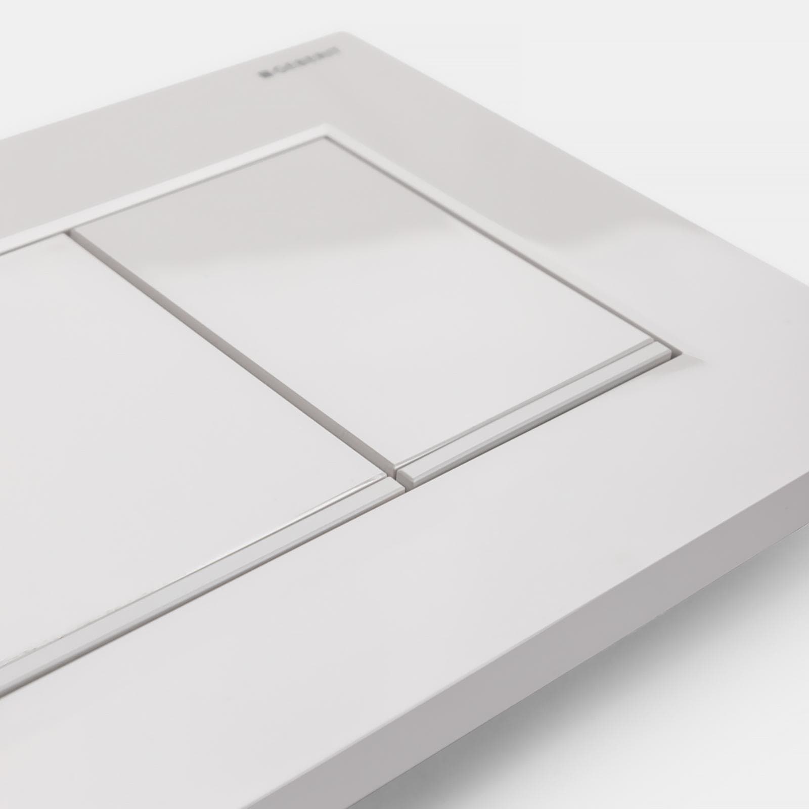 Placca doppio tasto Geberit bianco-bianco opaco - Sigma20 square