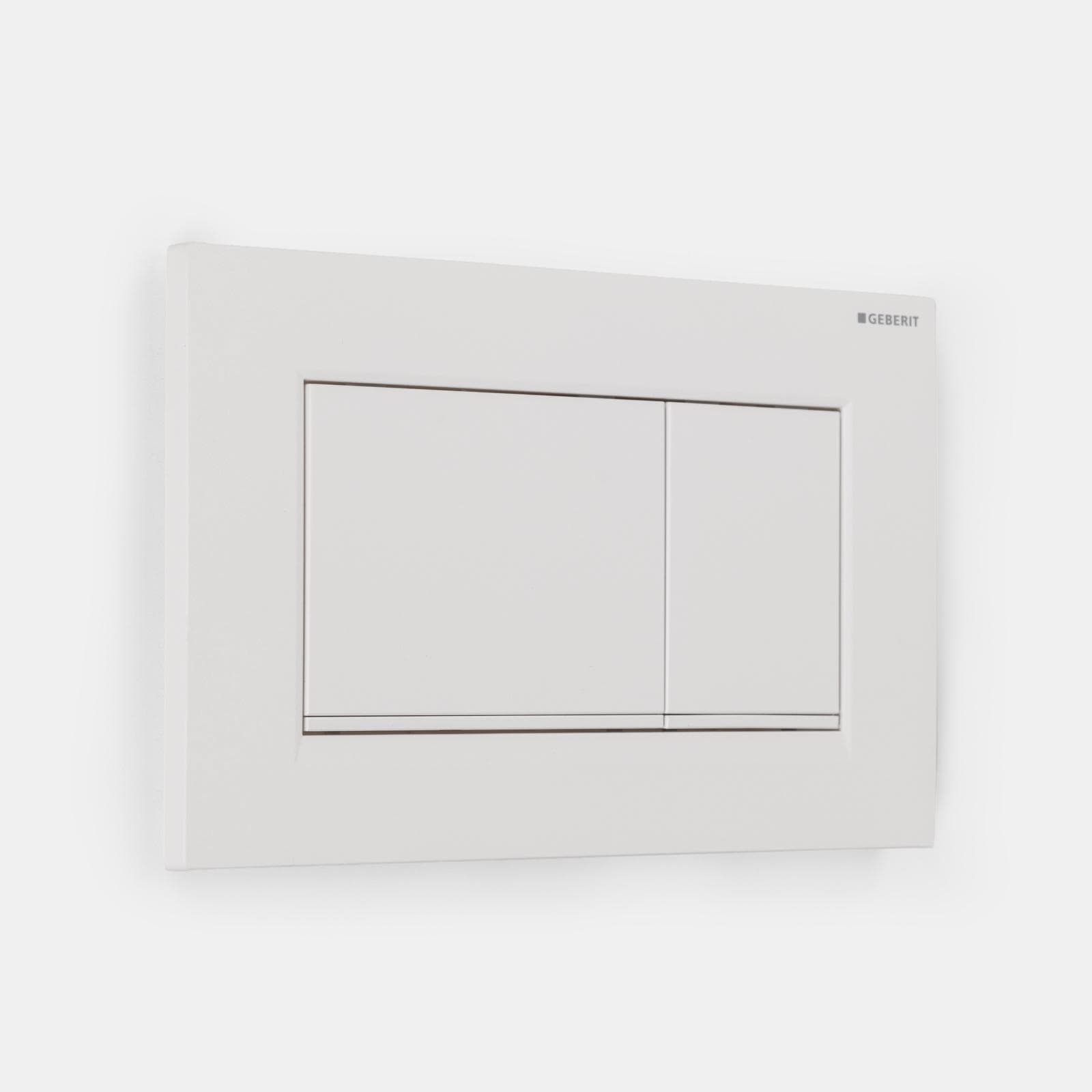 Placca doppio tasto Geberit bianco opaco-bianco - Sigma20 square