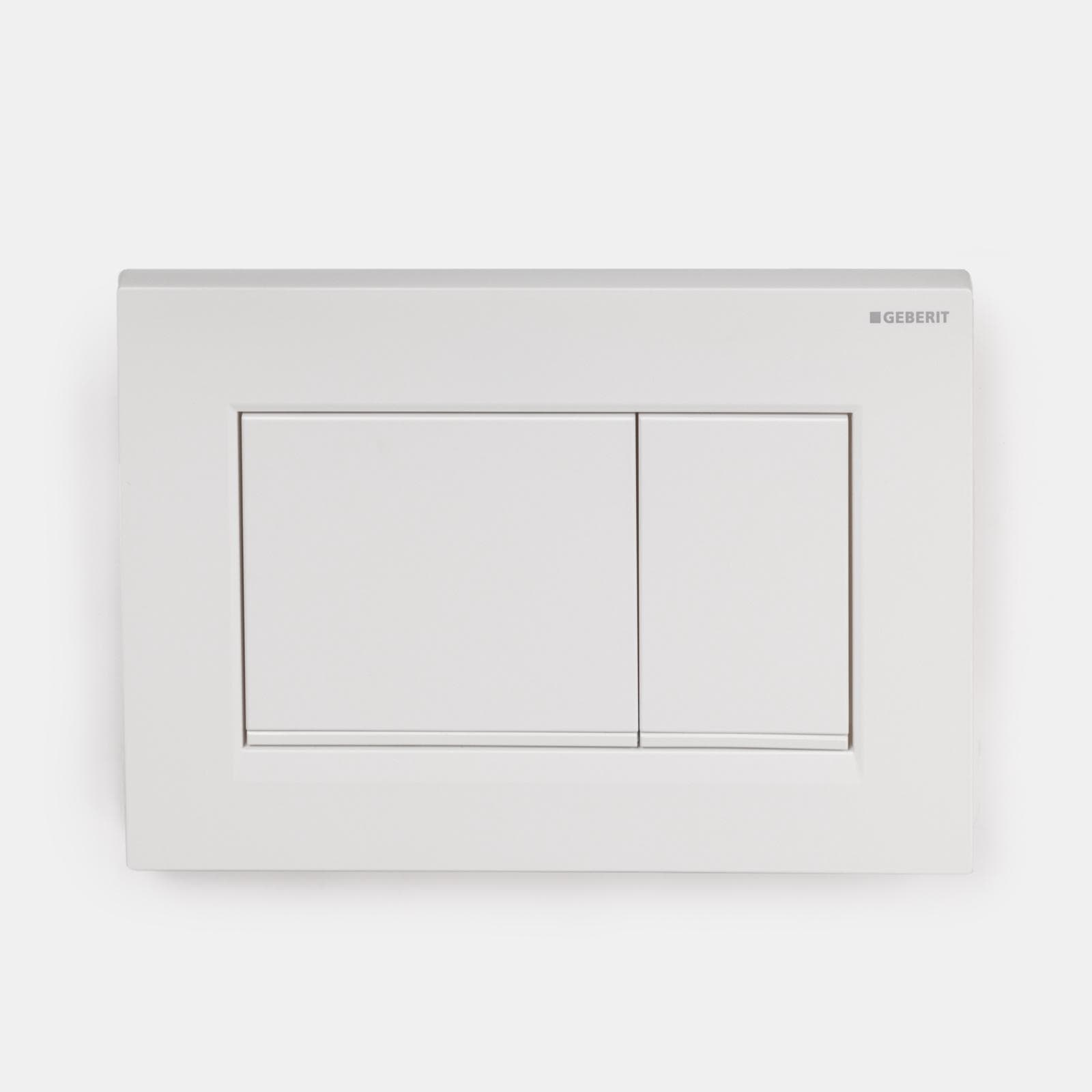 Placca doppio tasto Geberit bianco opaco-bianco - Sigma20 square