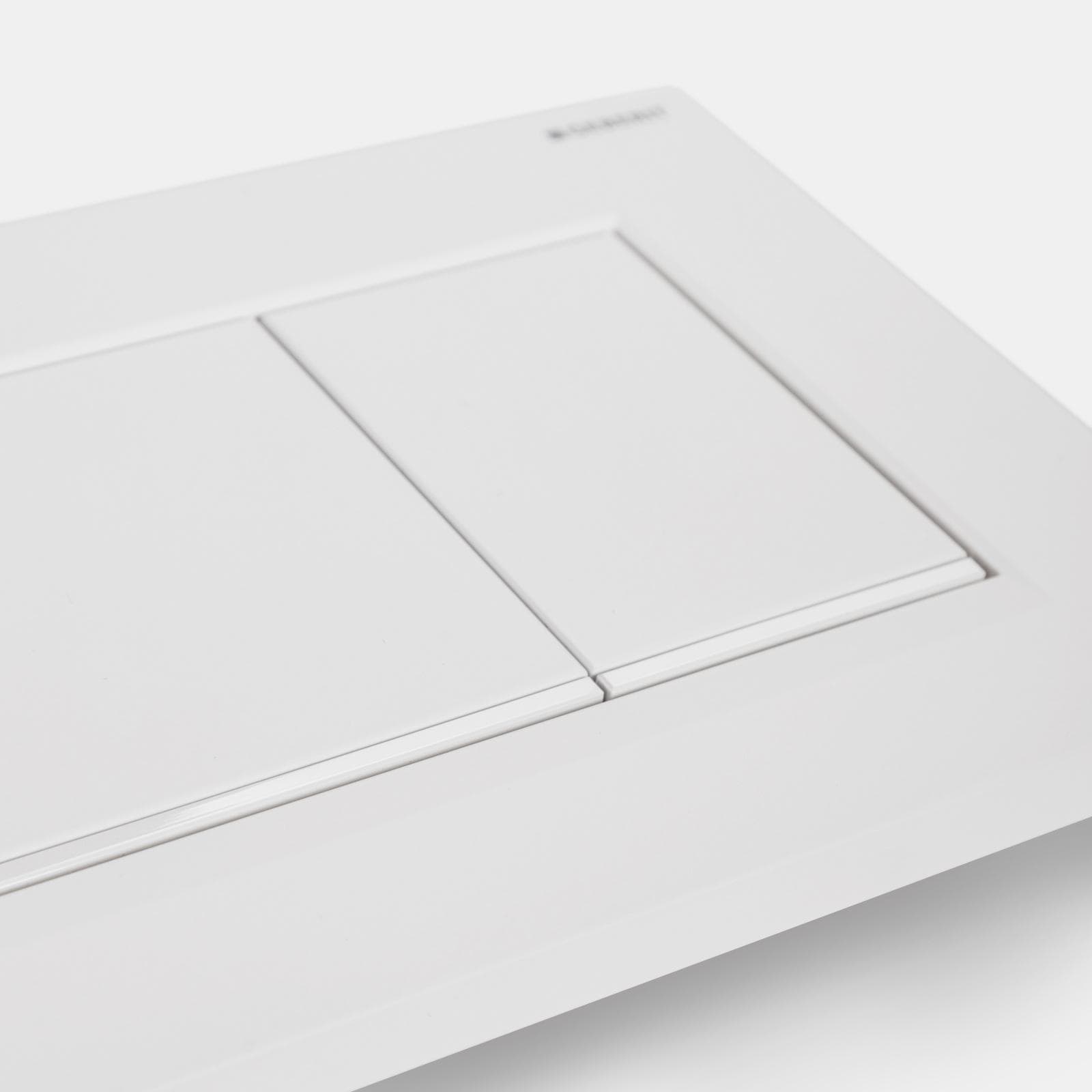 Placca doppio tasto Geberit bianco opaco-bianco - Sigma20 square