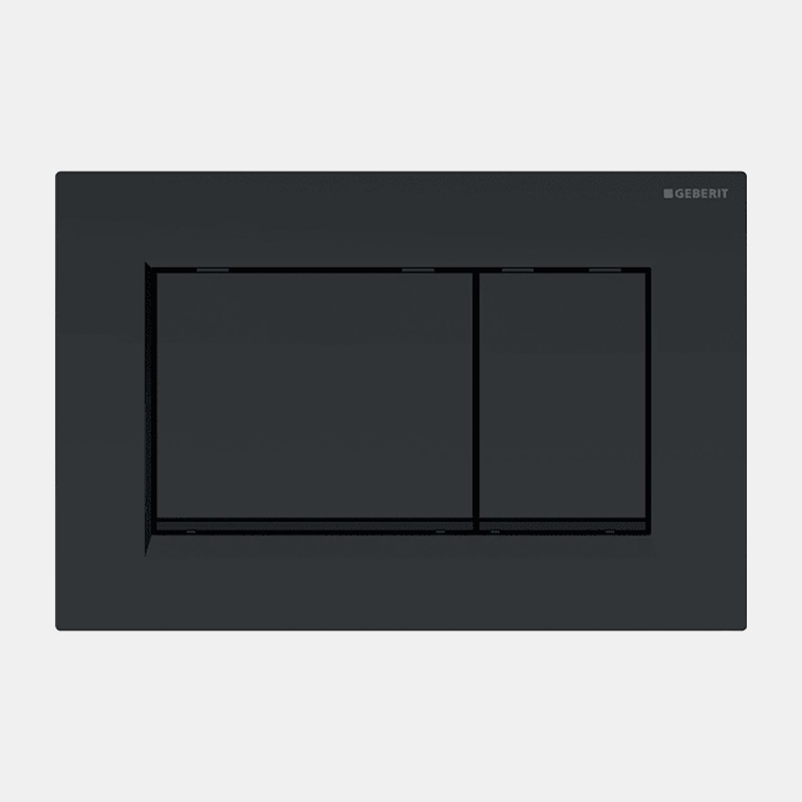 Placca doppio tasto Geberit nero opaco - Sigma20 square