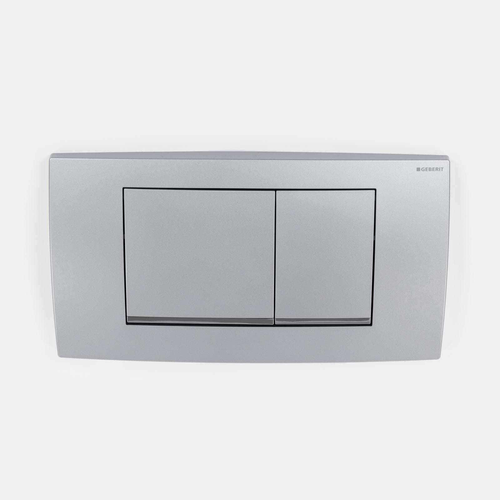 Placca doppio tasto cromo satinato compatibile con cassetta di riscacquo Twinline - Twinline30 Geberit