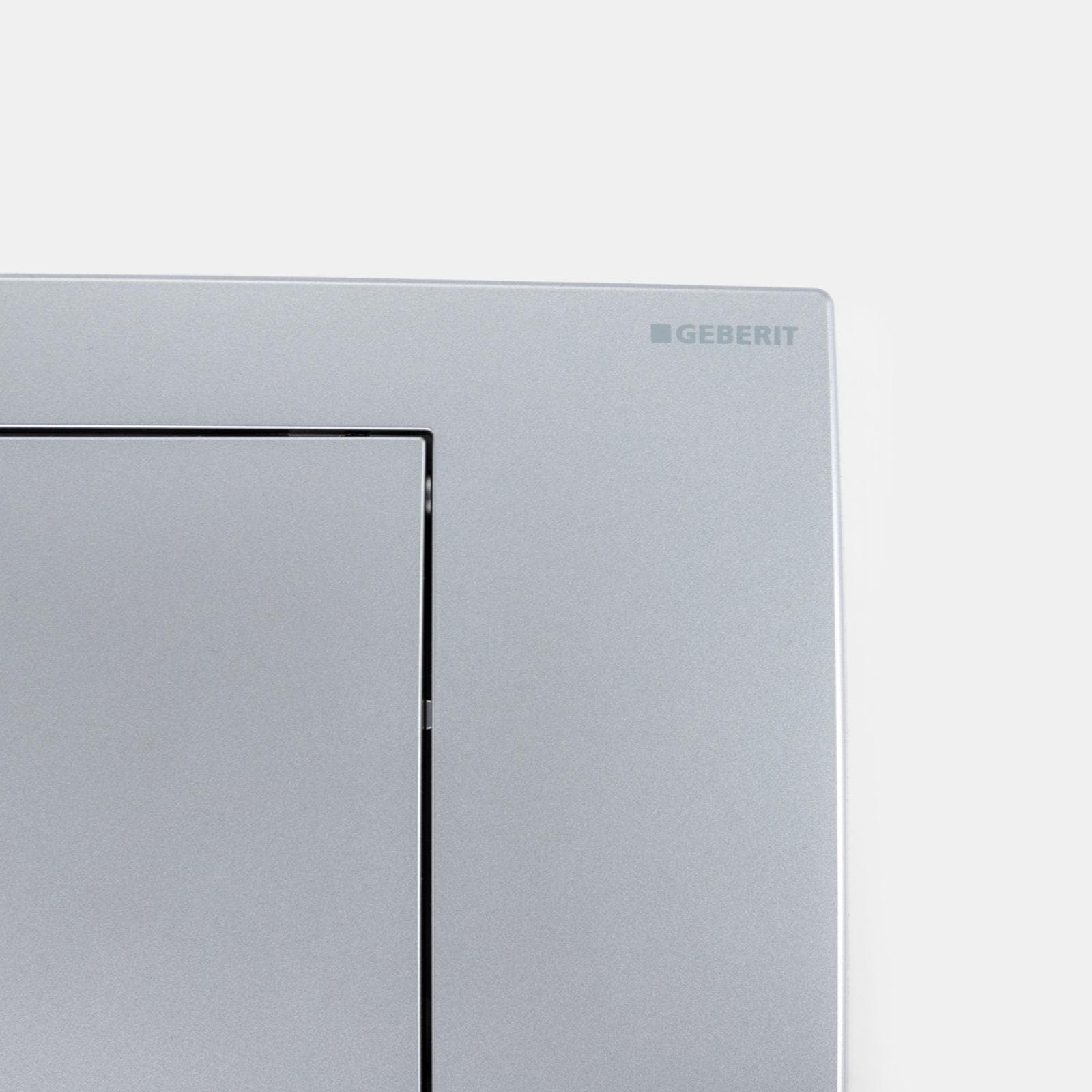 Placca doppio tasto cromo satinato compatibile con cassetta di riscacquo Twinline - Twinline30 Geberit