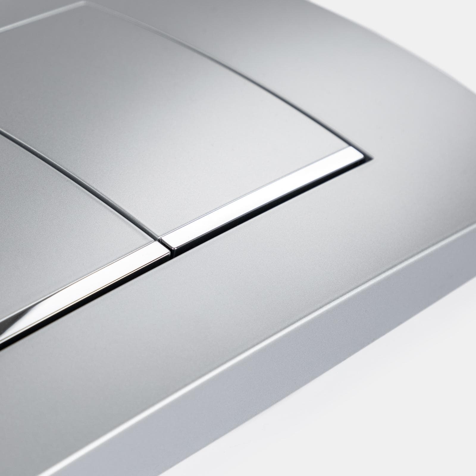 Placca doppio tasto cromo satinato compatibile con cassetta di riscacquo Twinline - Twinline30 Geberit