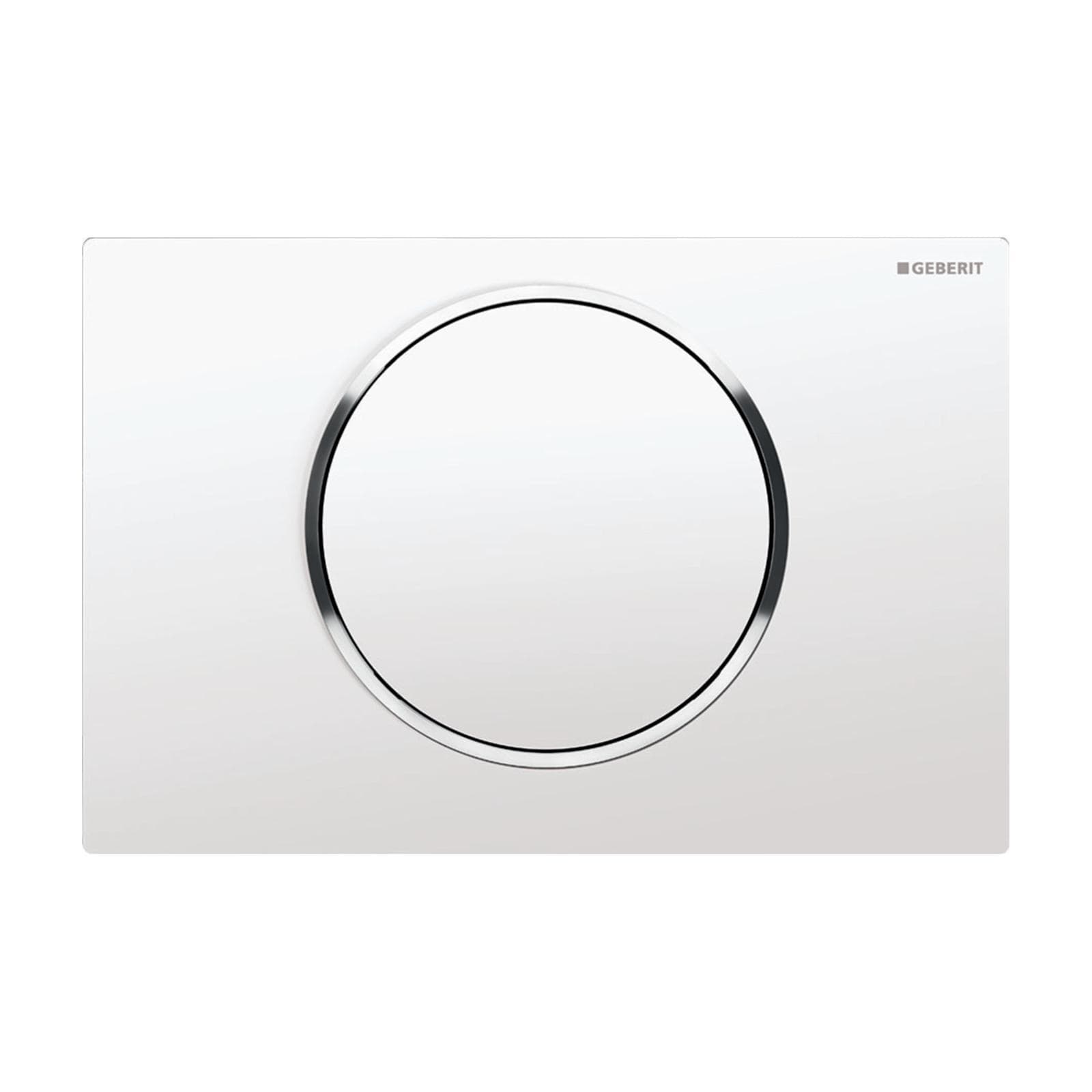 Placca monocomando Geberit bianco-cromo - Sigma10 round