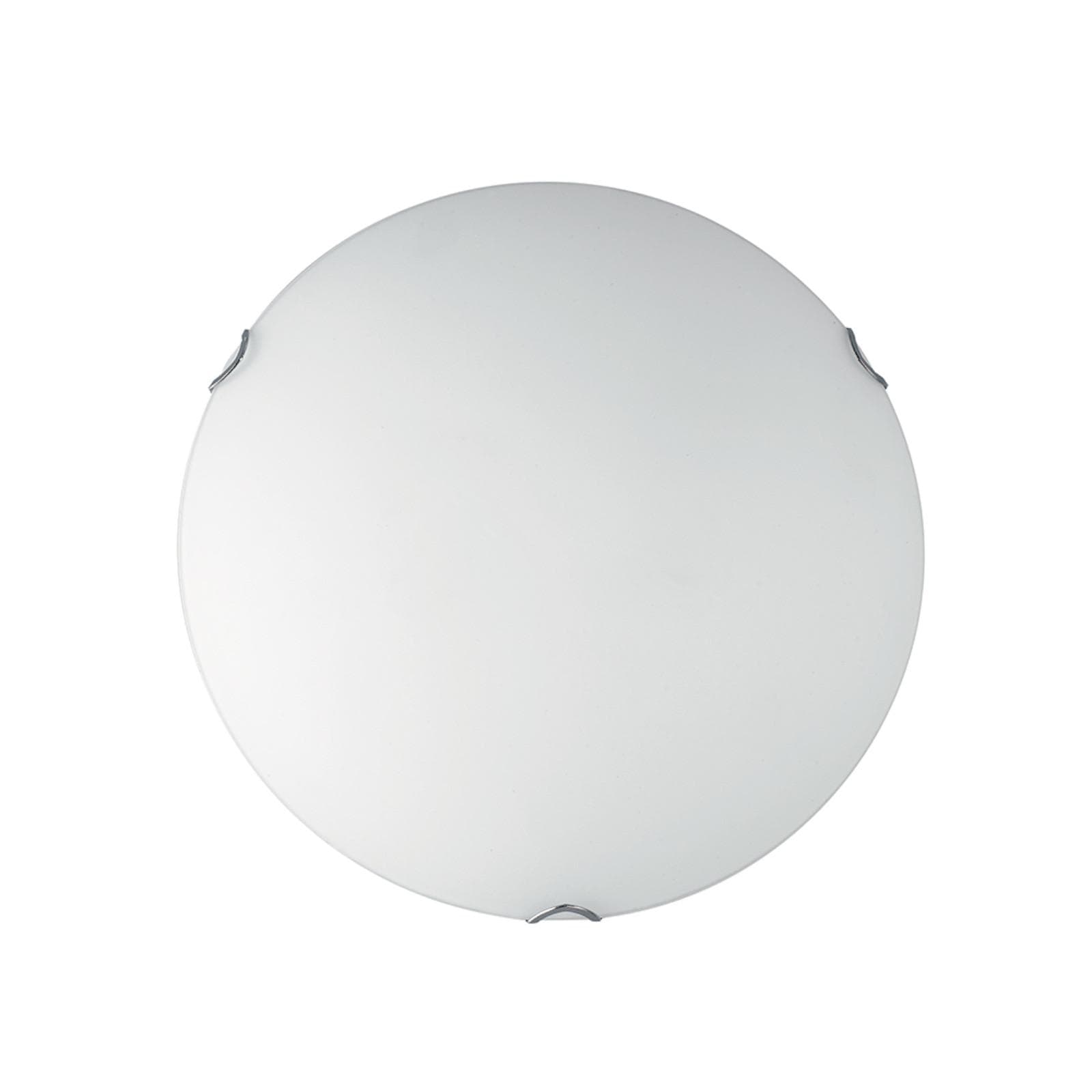 Plafoniera 30 cm in vetro bianco satinato