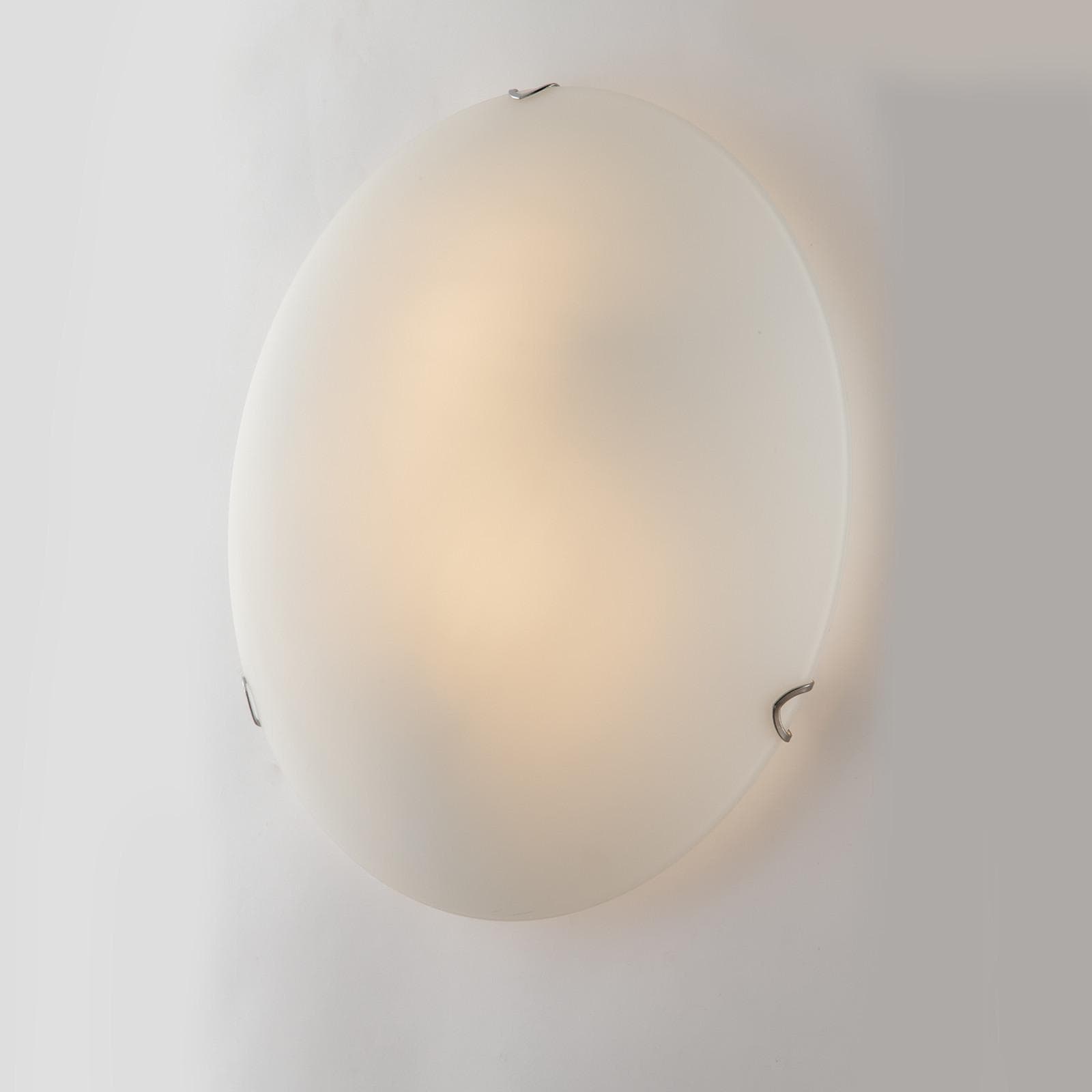 Plafoniera 30 cm in vetro bianco satinato