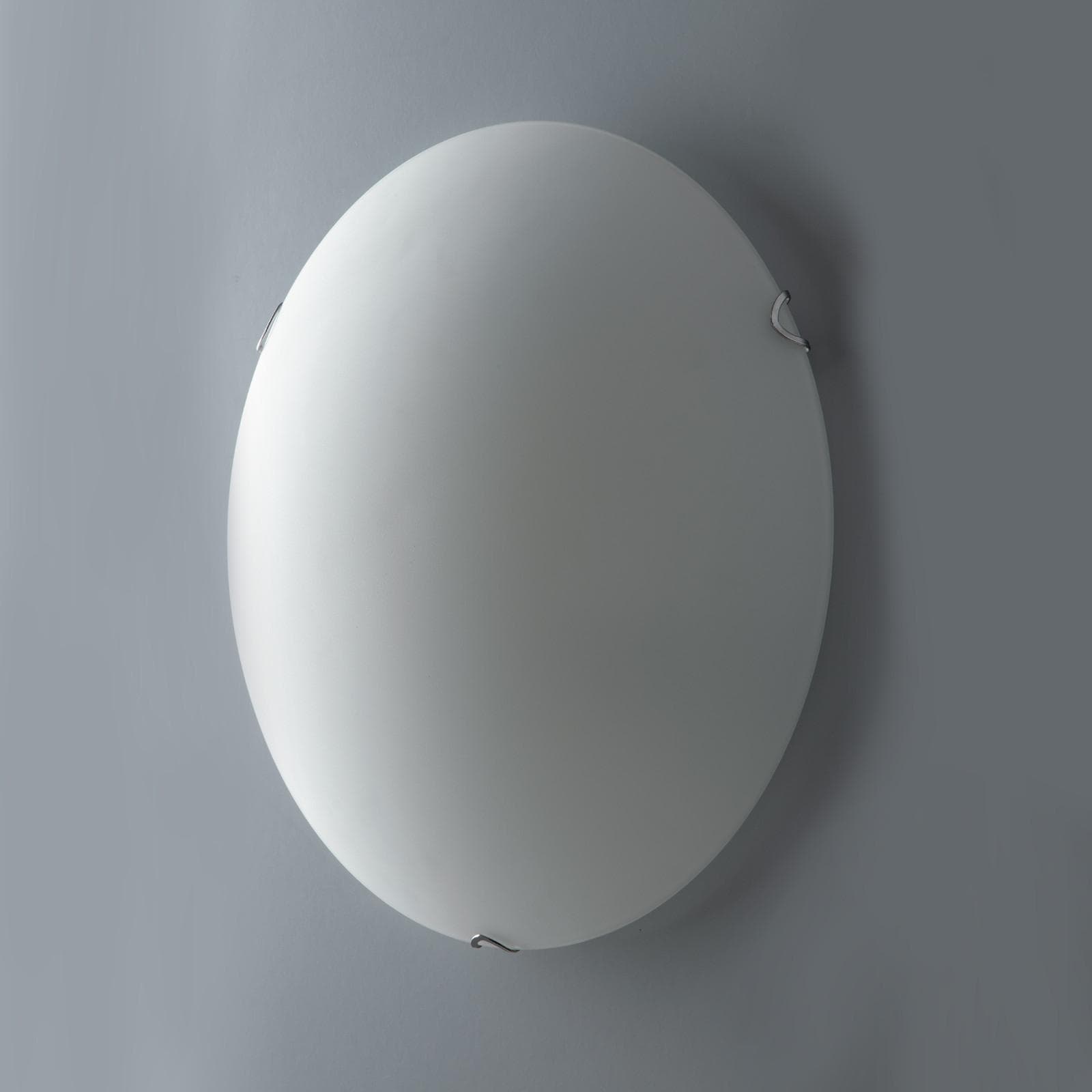Plafoniera 30 cm in vetro bianco satinato
