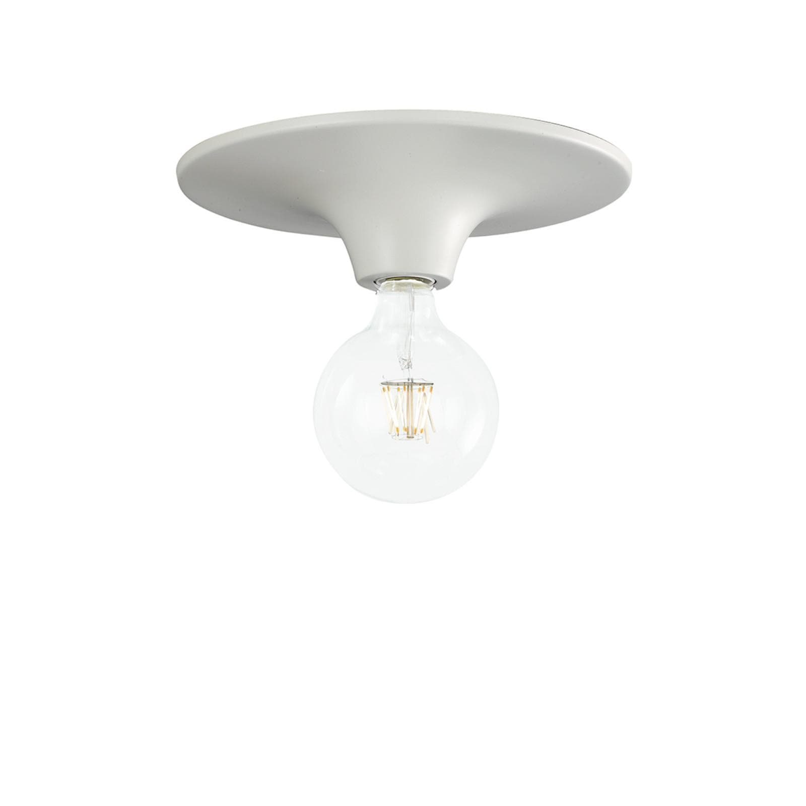 Plafoniera 30x8 cm in metallo bianco satinato