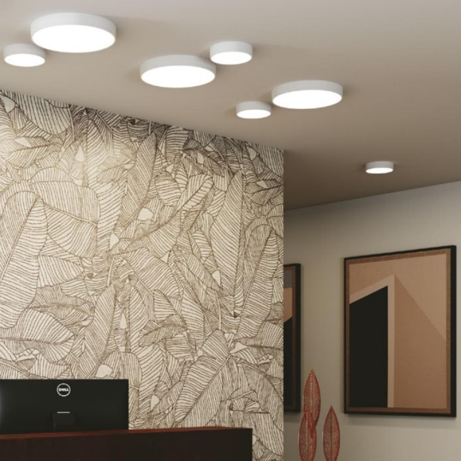 Plafoniera da interno Ø 16,8 cm in alluminio pressofuso bianco