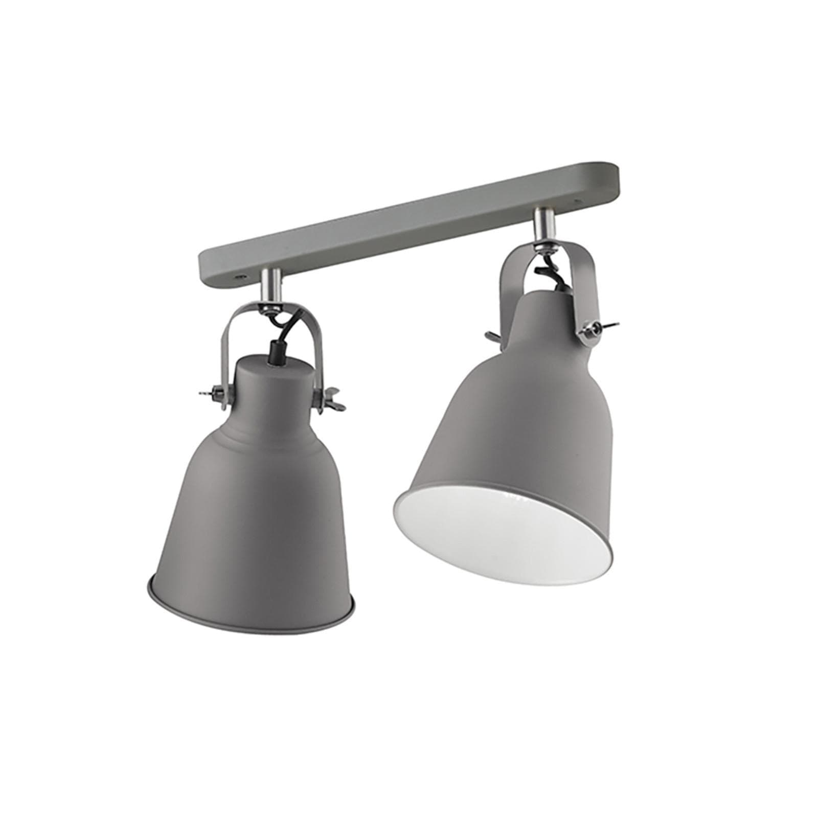 Plafoniera da interno 36x17 cm in metallo grigio