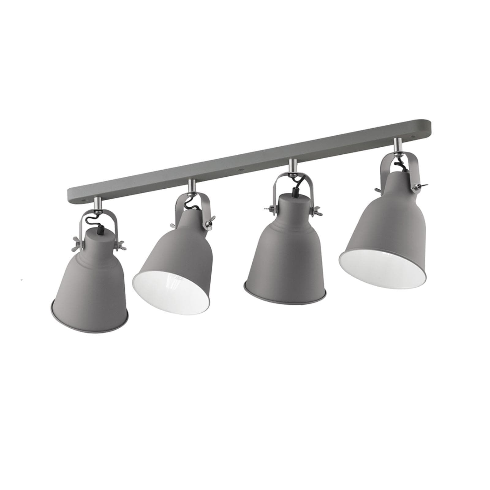 Plafoniera da interno 72x17 cm in metallo grigio