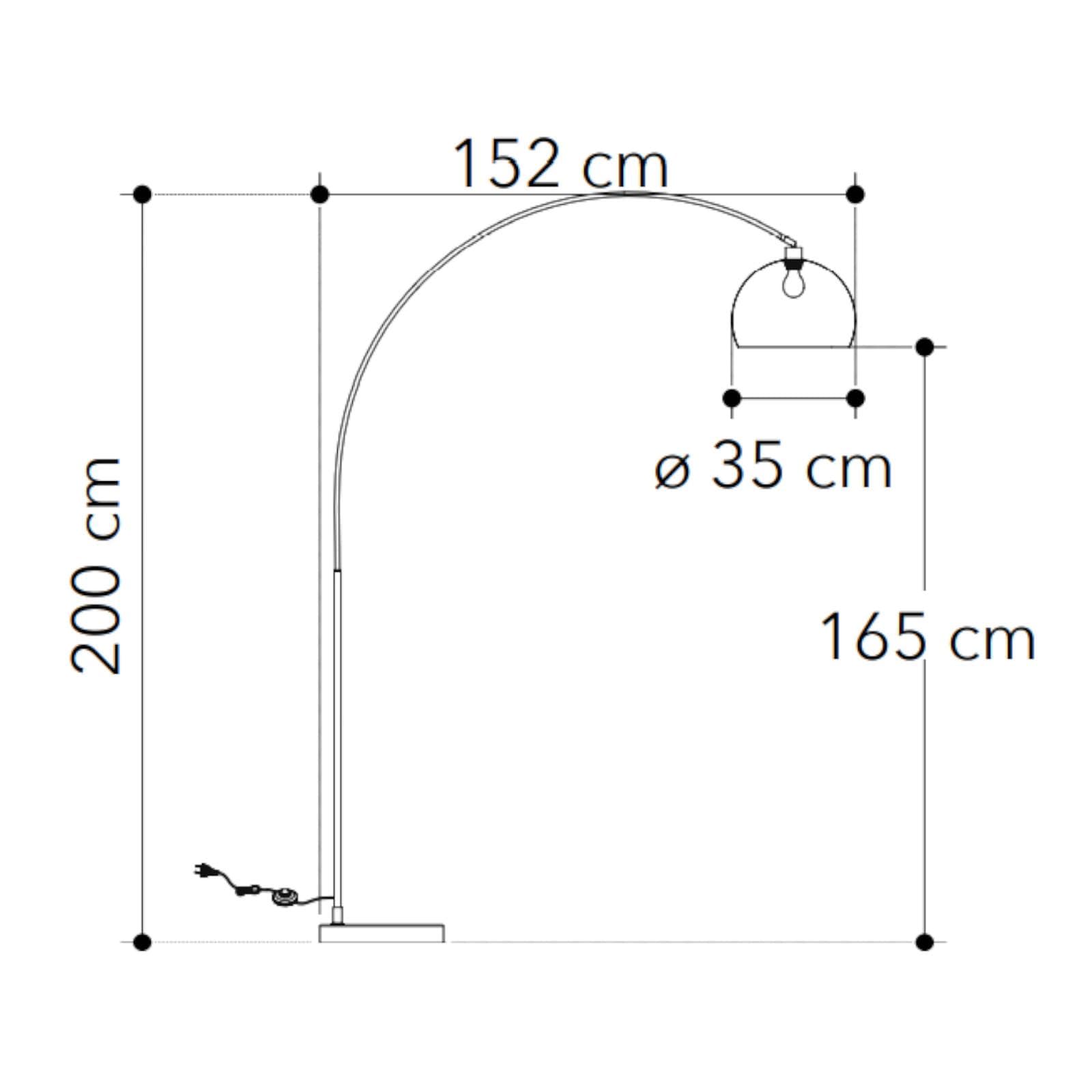 Piantana 200h cm in acciaio nickel e base in marmo