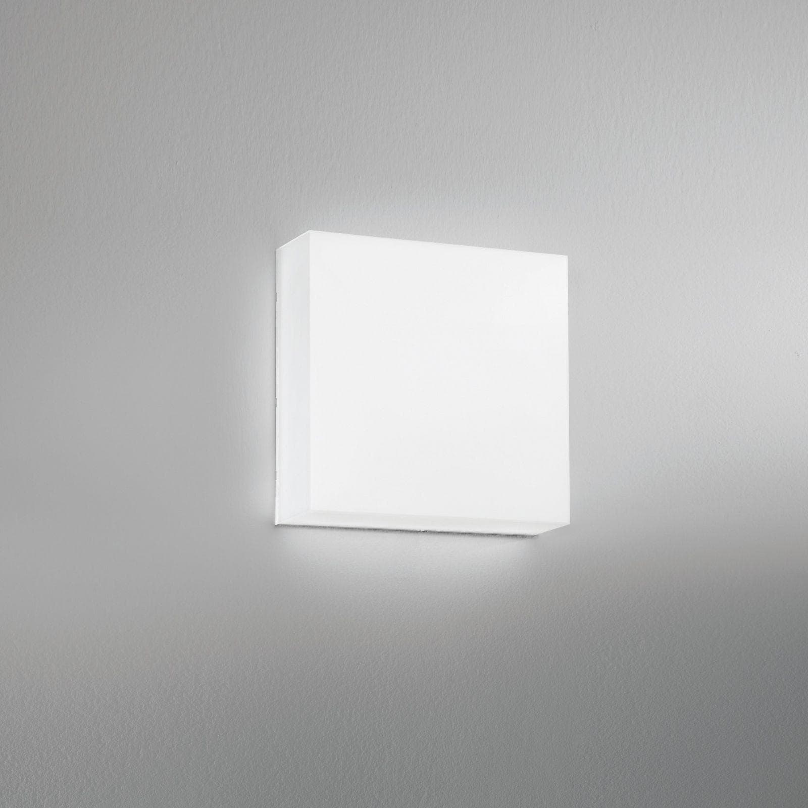 Plafoniera LED da esterno 25x25 cm acrilico bianco