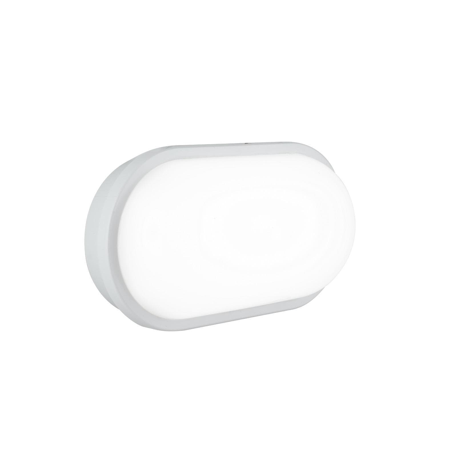 Plafoniera LED da esterno 27,1x17,6 cm in policarbonato bianco