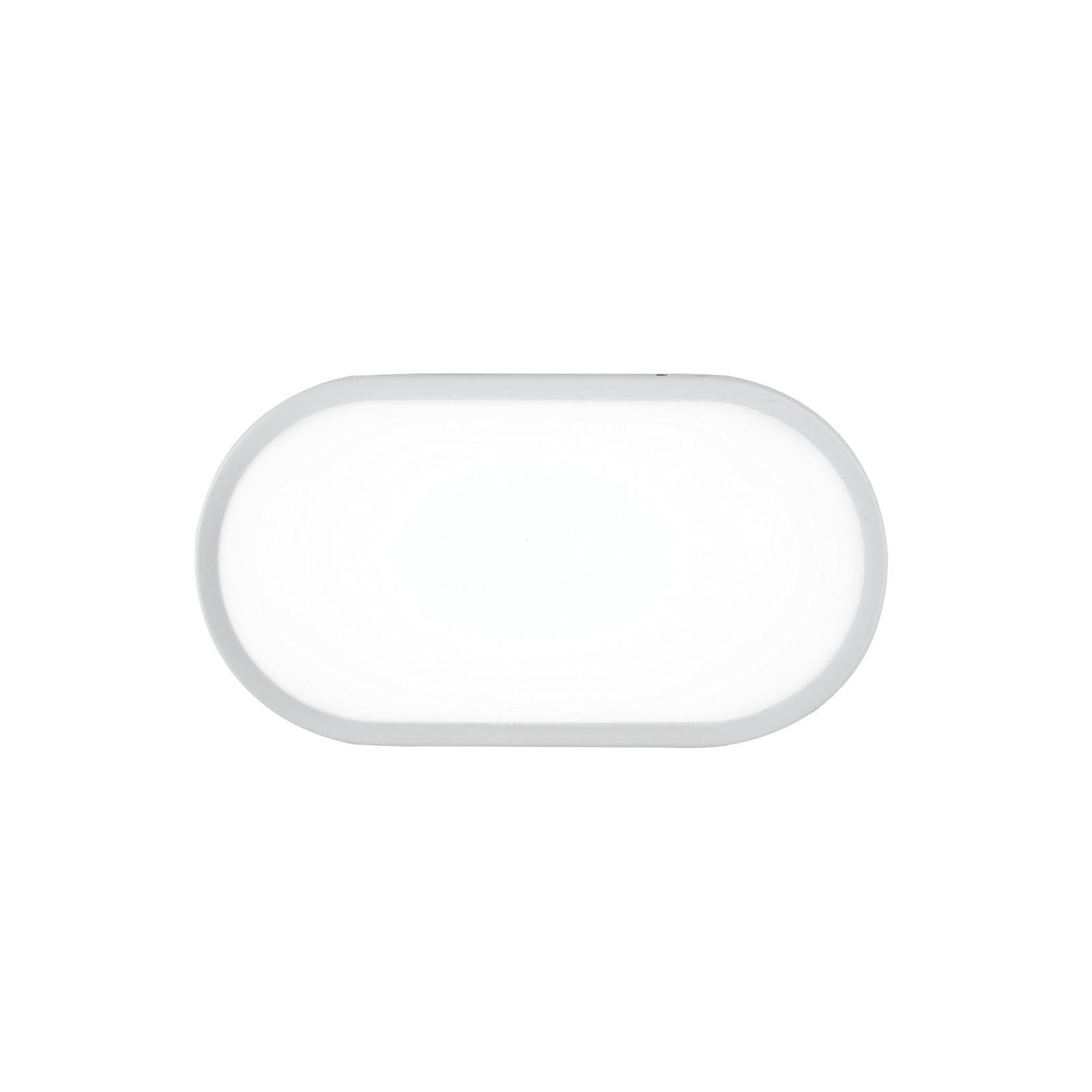 Plafoniera LED da esterno 27,1x17,6 cm in policarbonato bianco