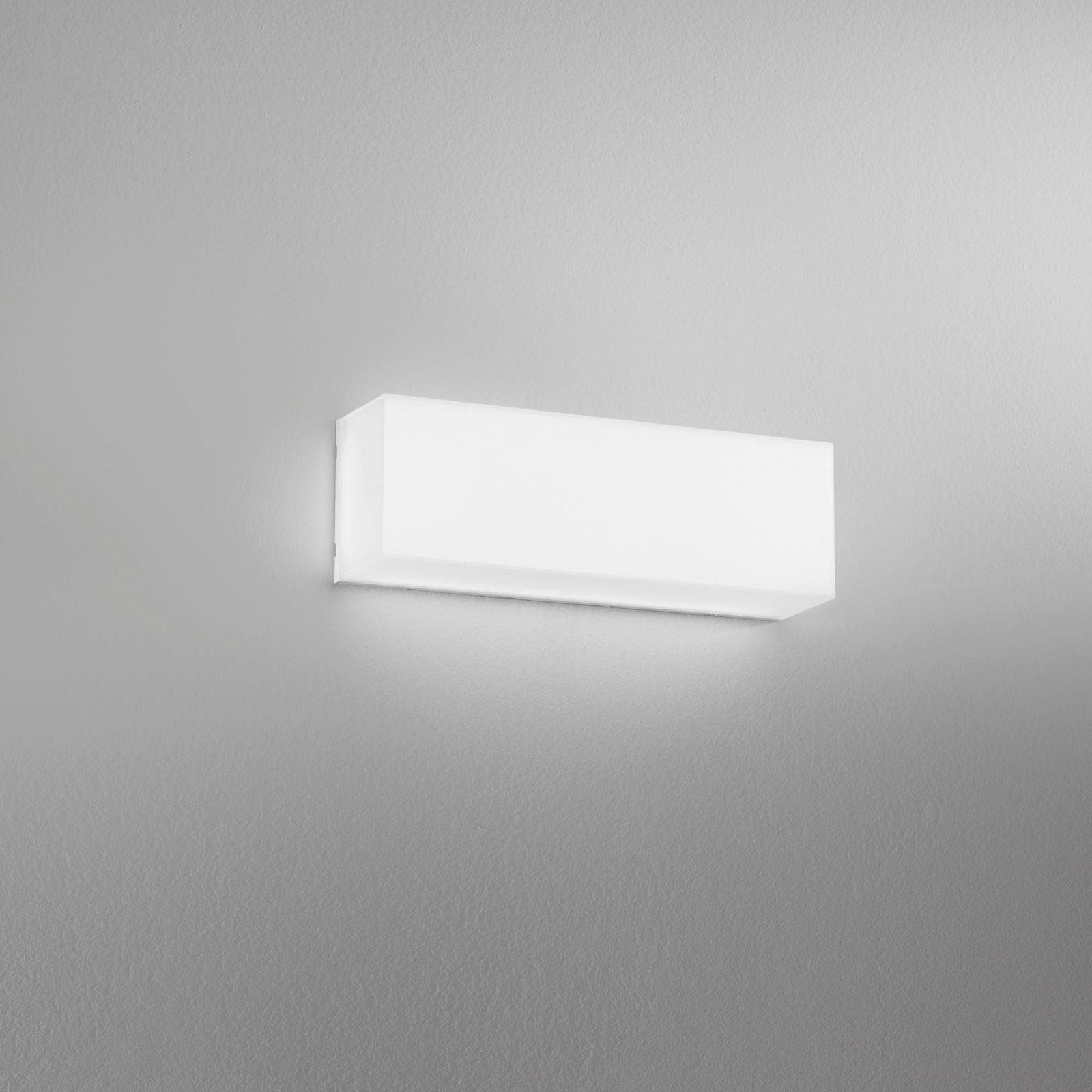 Plafoniera LED da esterno 30x10 cm acrilico bianco