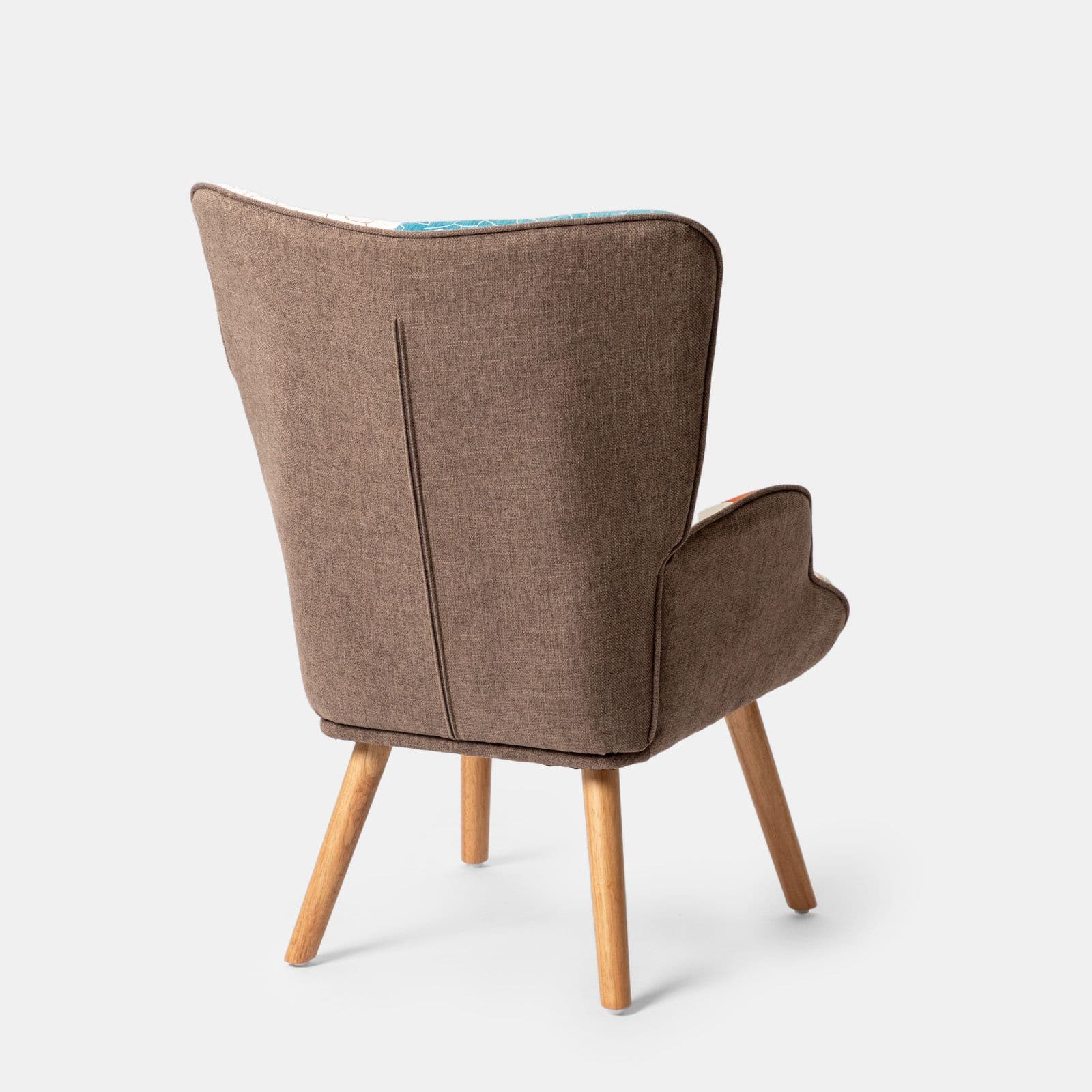 Poltrona scandinava in tessuto patchwork multicolor - Copenaghen