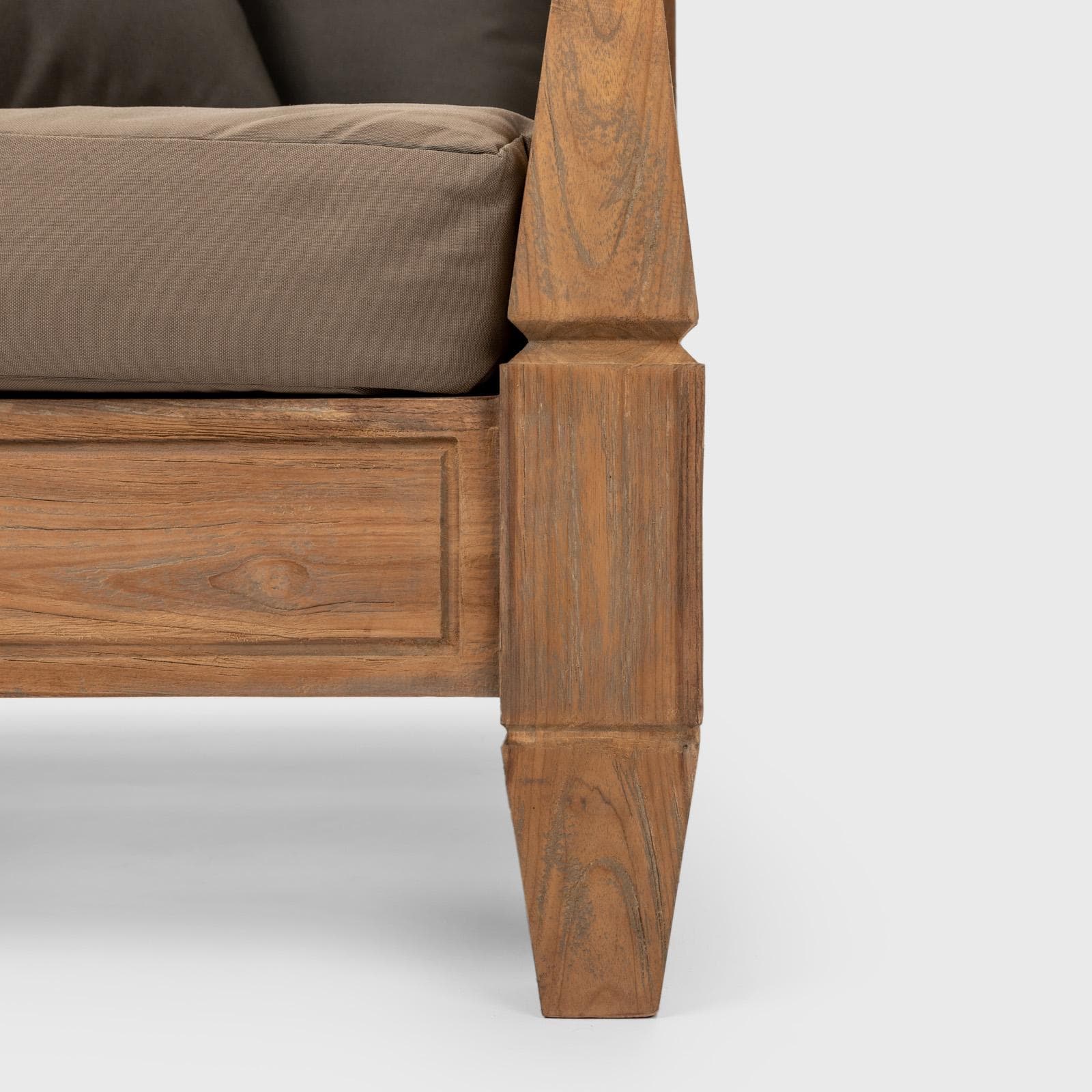 Poltrona da esterno in teak con cuscini antracite - Iguazu