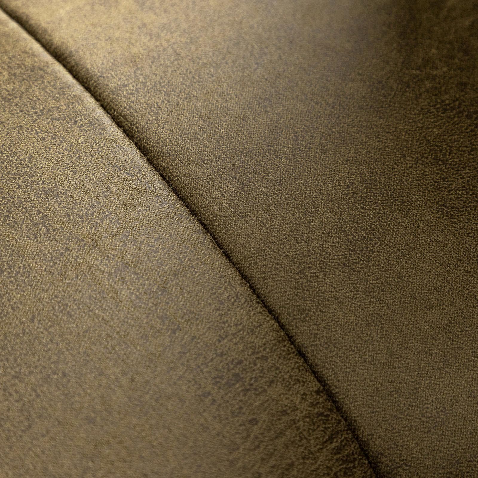Poltrona girevole da ufficio in tessuto scamosciato verde scuro con base in bronzo satinato - Sirva