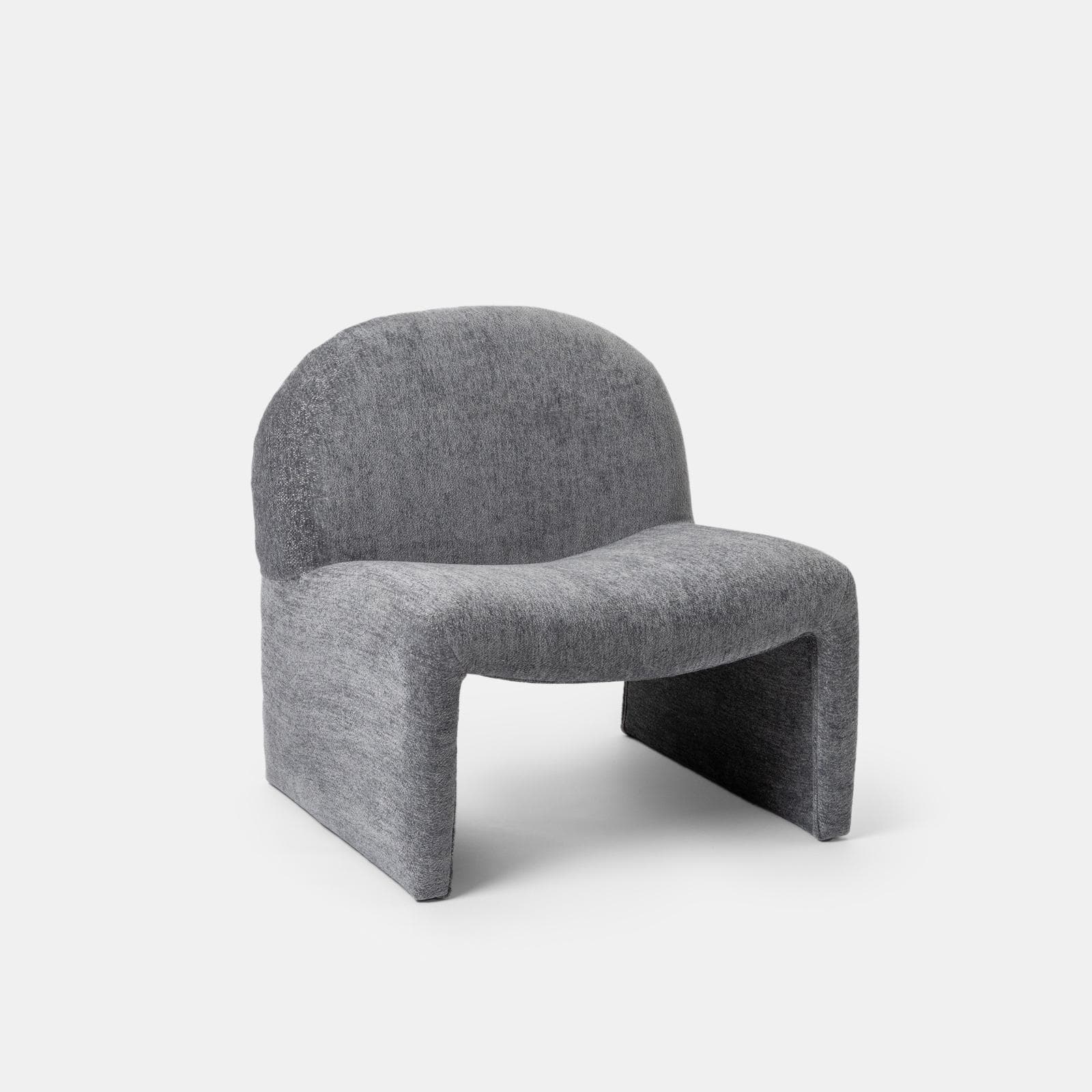 Poltrona dal design moderno in bouclé carta da zucchero - Niklam