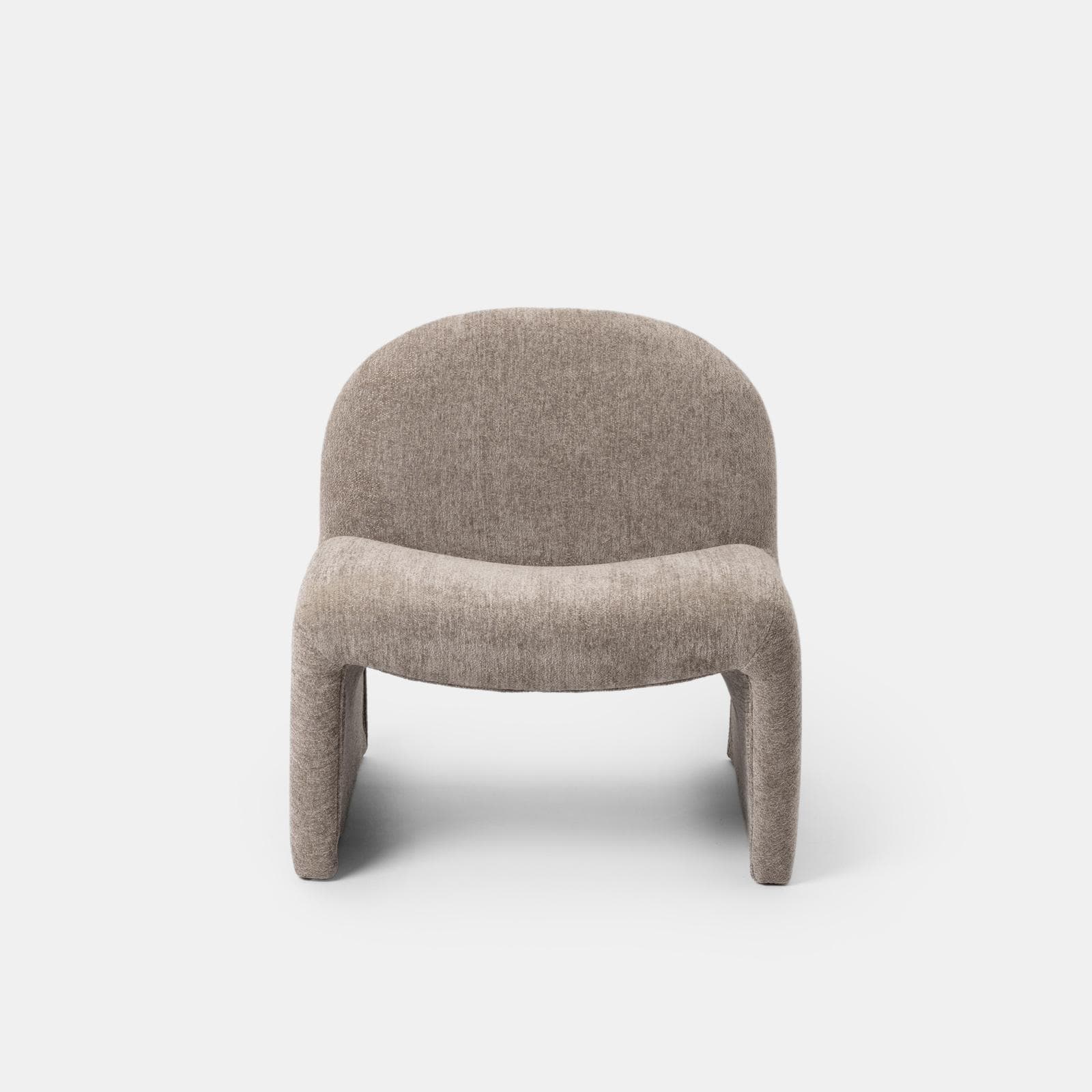 Poltrona dal design moderno in bouclé tortora - Niklam