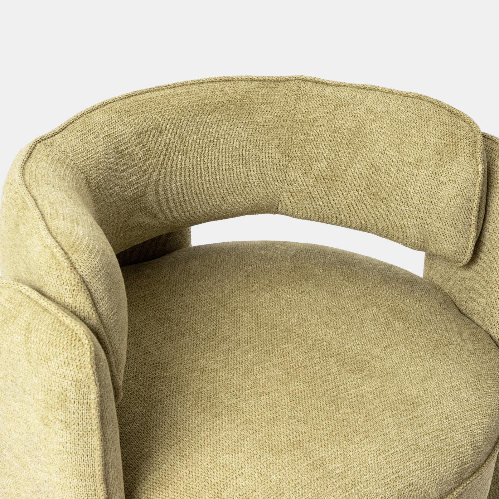 Poltrona design moderno in tessuto effetto maglia verde chiaro - Vivian