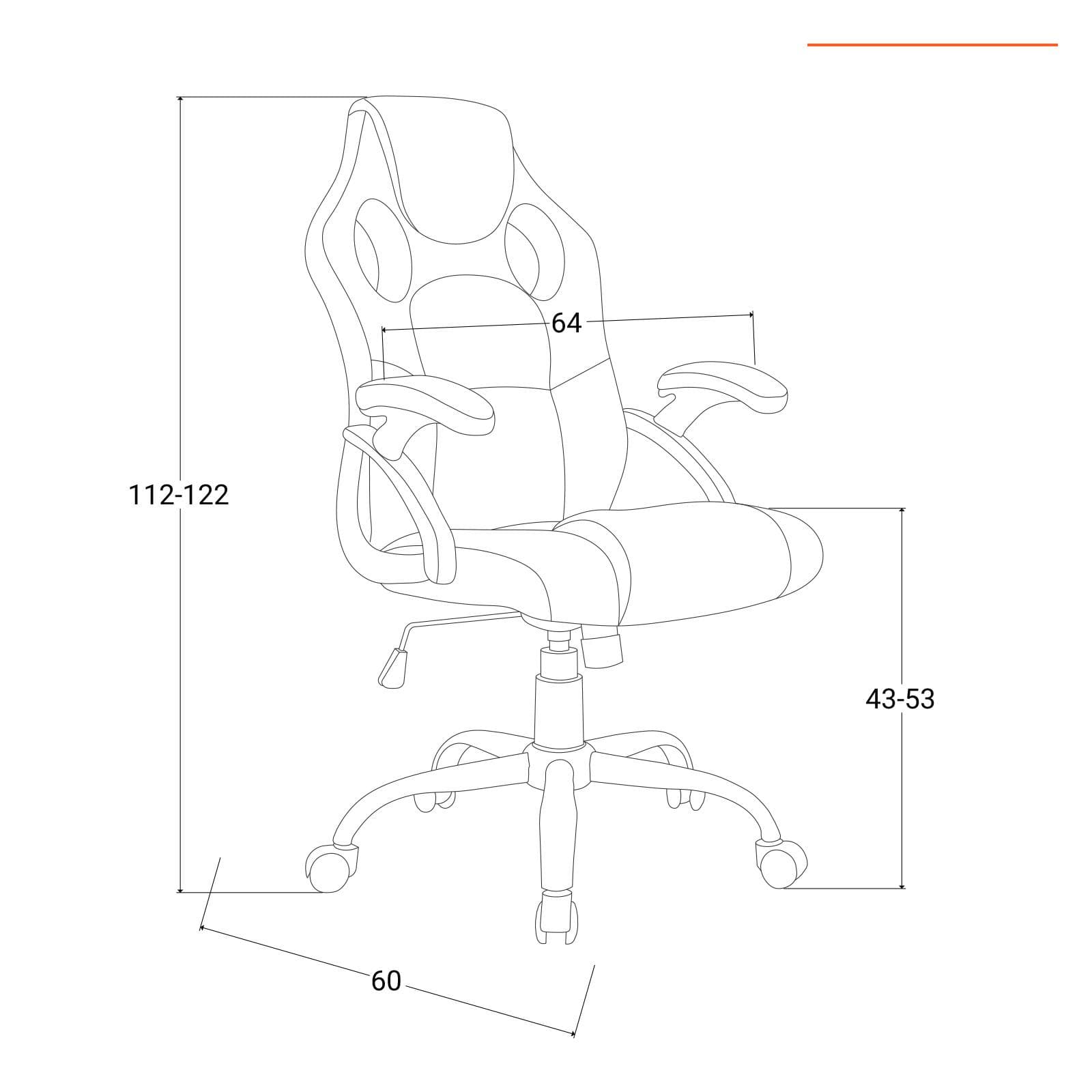 Poltrona da gaming girevole in similpelle nera con schienale ergonomico e braccioli imbottiti - Lambert