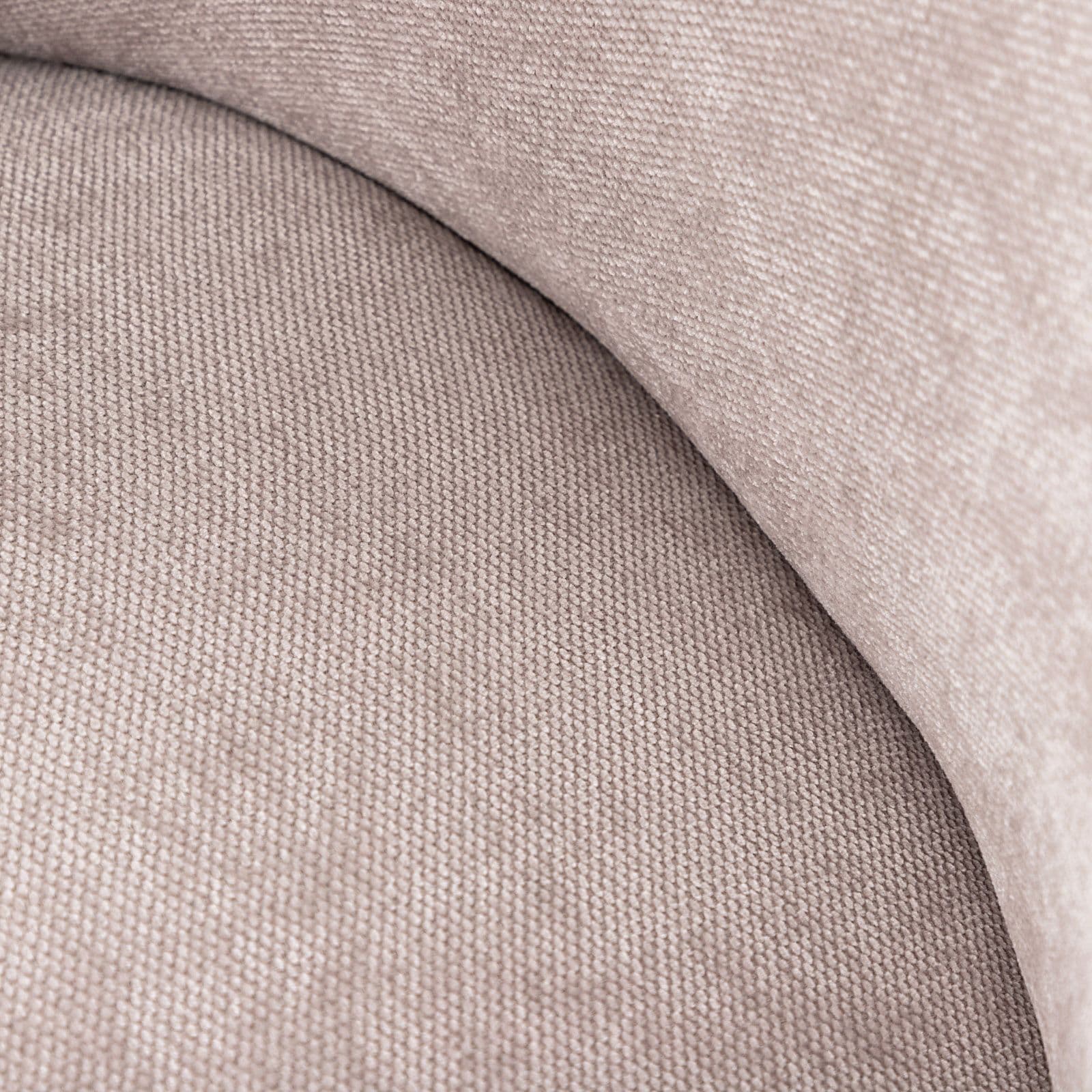 Poltrona imbottita in ciniglia beige con gambe nere - Ferry