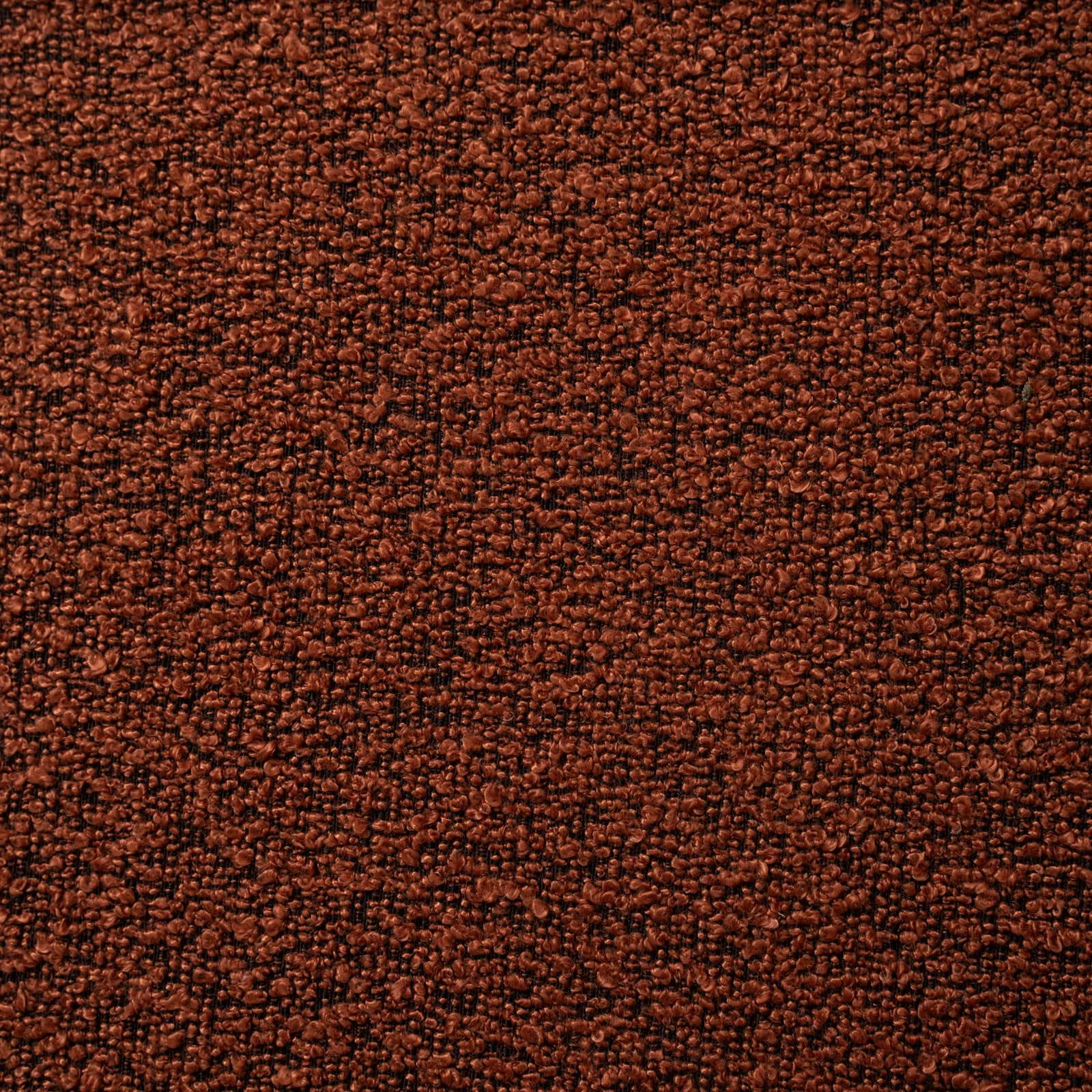 Poltrona in bouclé terracotta con gambe in legno - Dirla