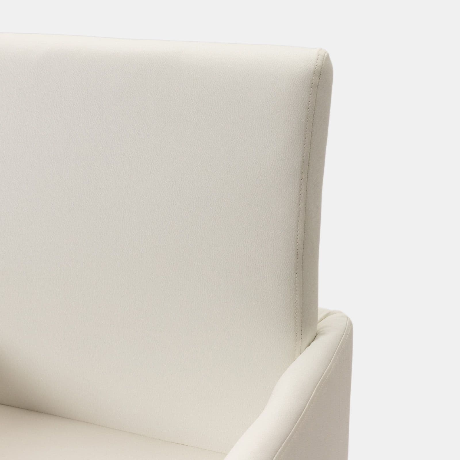 Poltrona in similpelle bianco con struttura a slitta cromo - Altura