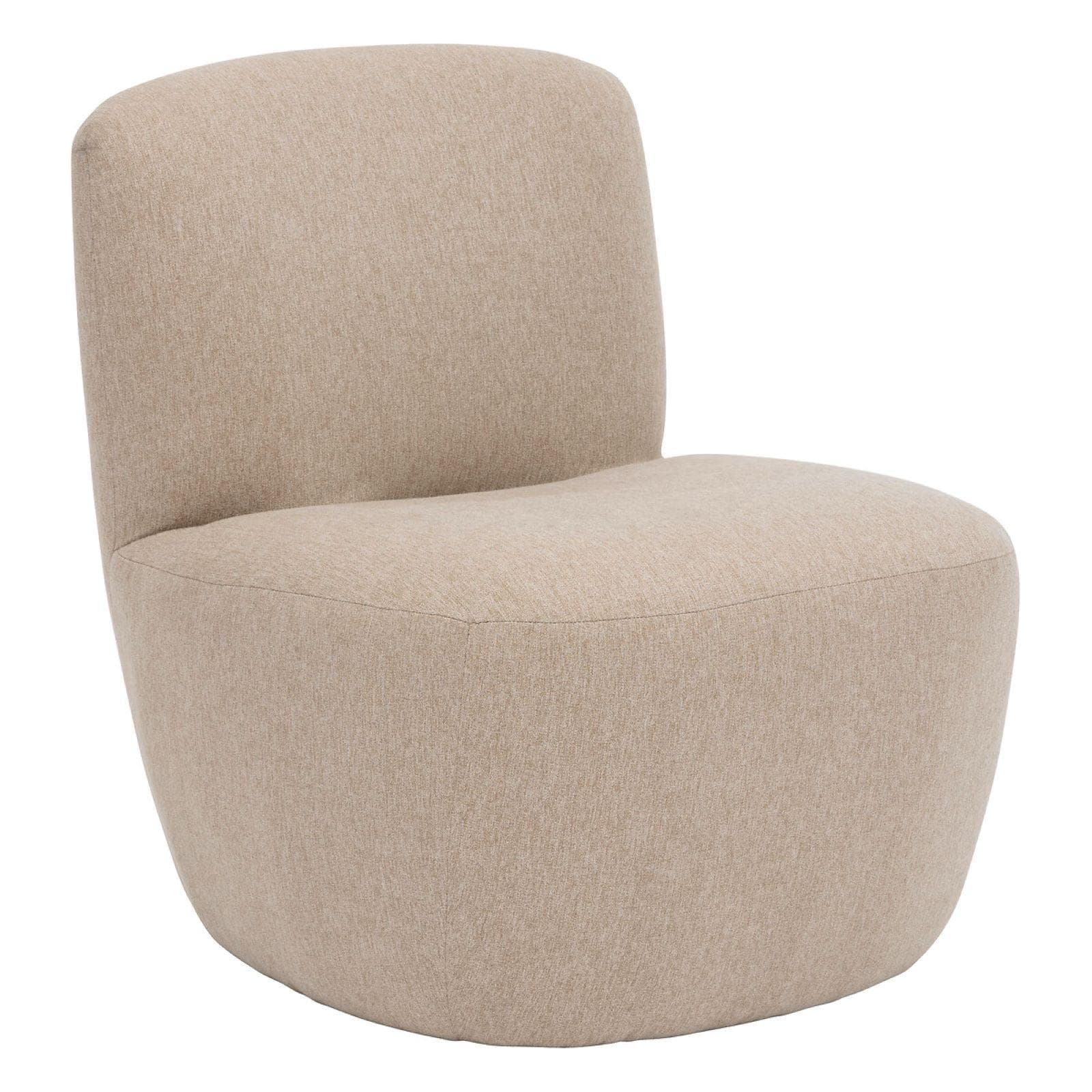 Poltrona in tessuto a trama sottile beige - Nathalie