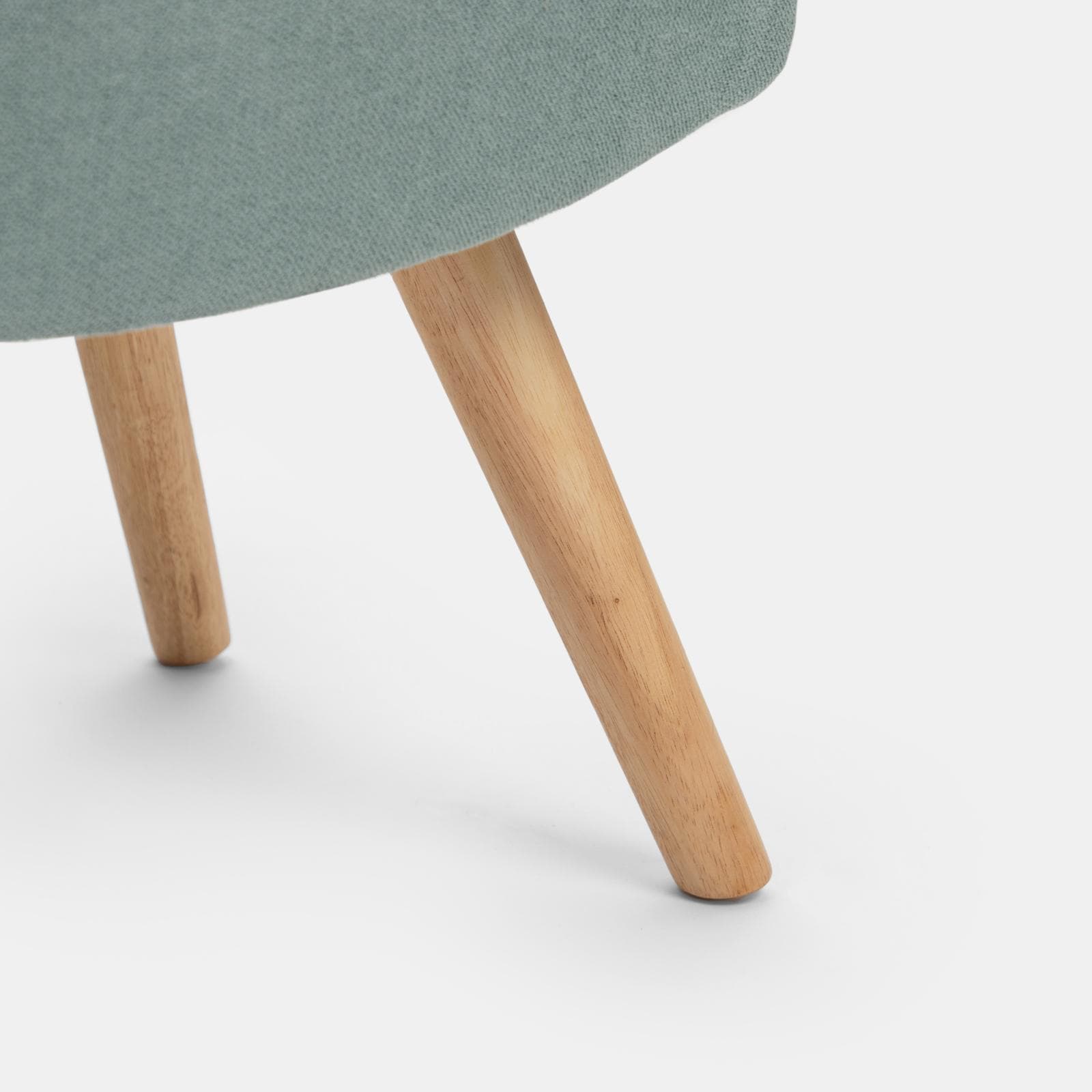 Poltrona scandinava in tessuto patchwork multicolor celeste con poggiapiedi - Copenaghen