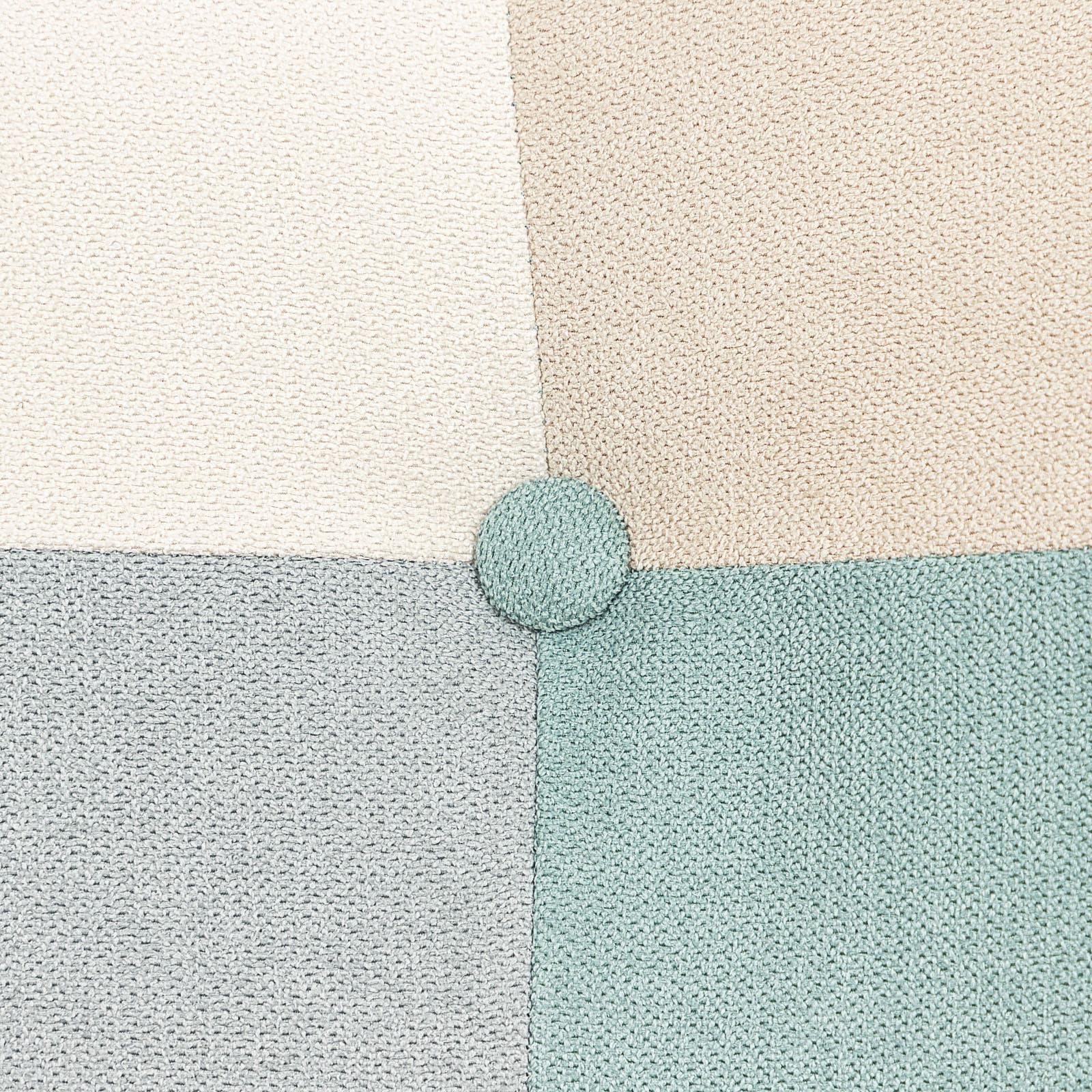 Poltrona scandinava in tessuto patchwork multicolor celeste - Copenaghen