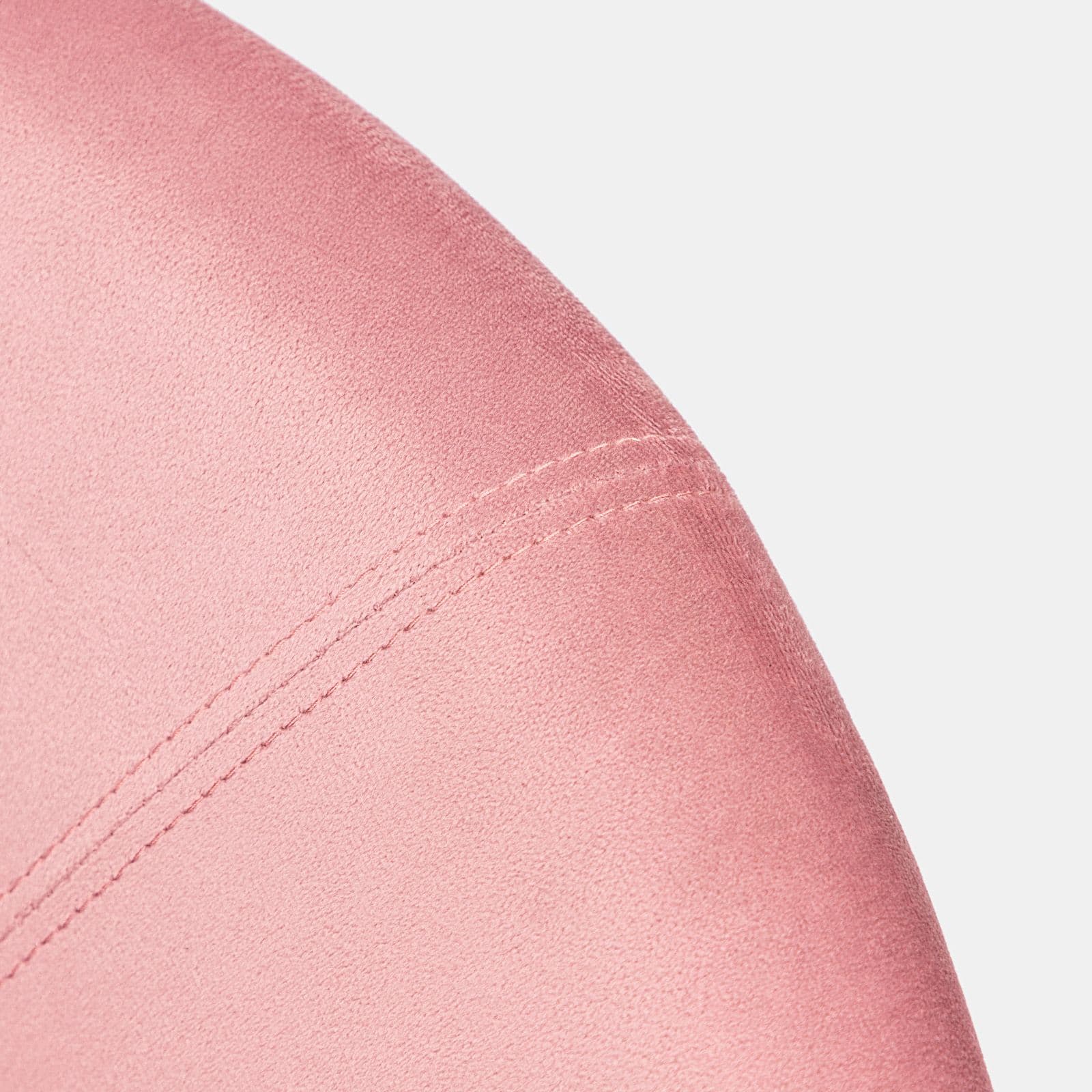 Poltrona in velluto rosa con schienale tondo e gambe oro - Cross