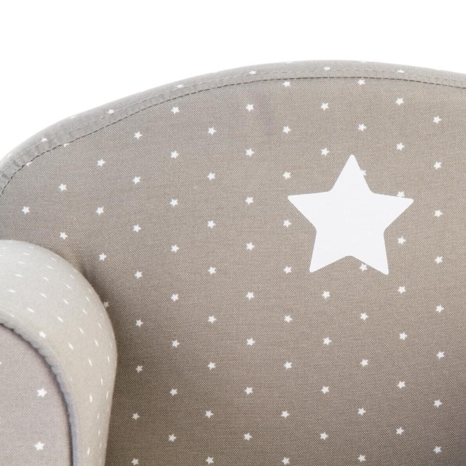 Poltrona per bambini 49x44h cm in tessuto beige e stelle - Stardust