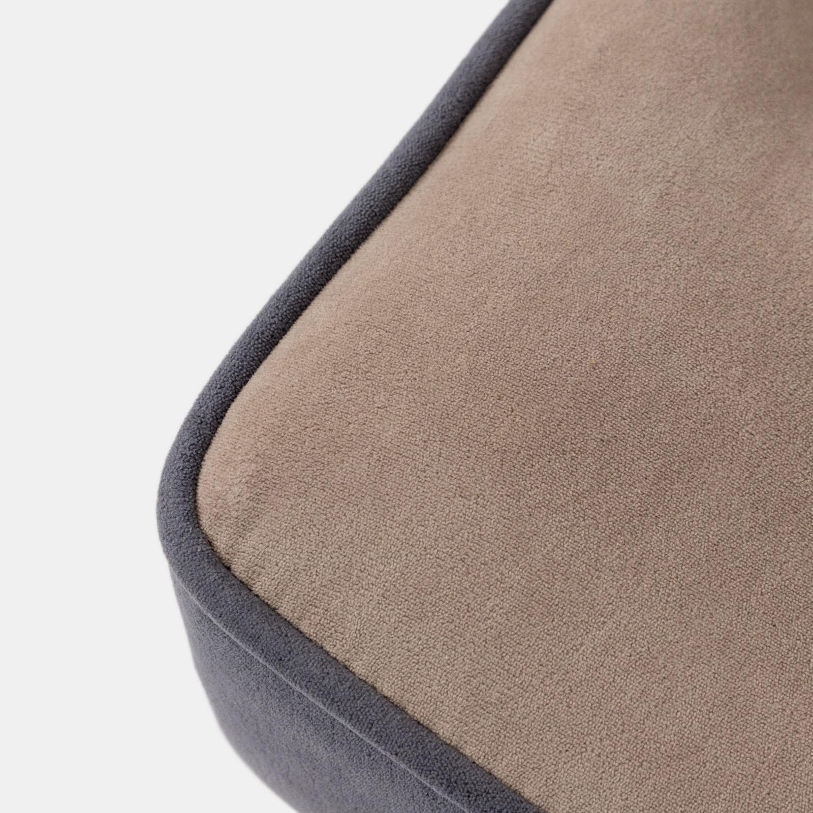 Poltrona scandinava in tessuto patchwork multicolor blu con poggiapiedi - Copenaghen