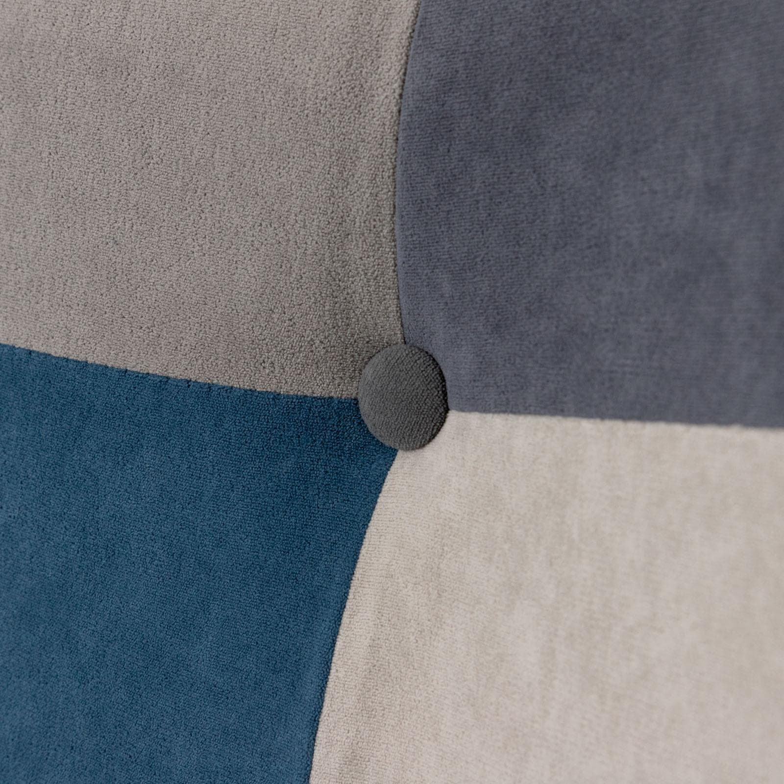 Poltrona scandinava in tessuto patchwork multicolor blu - Copenaghen
