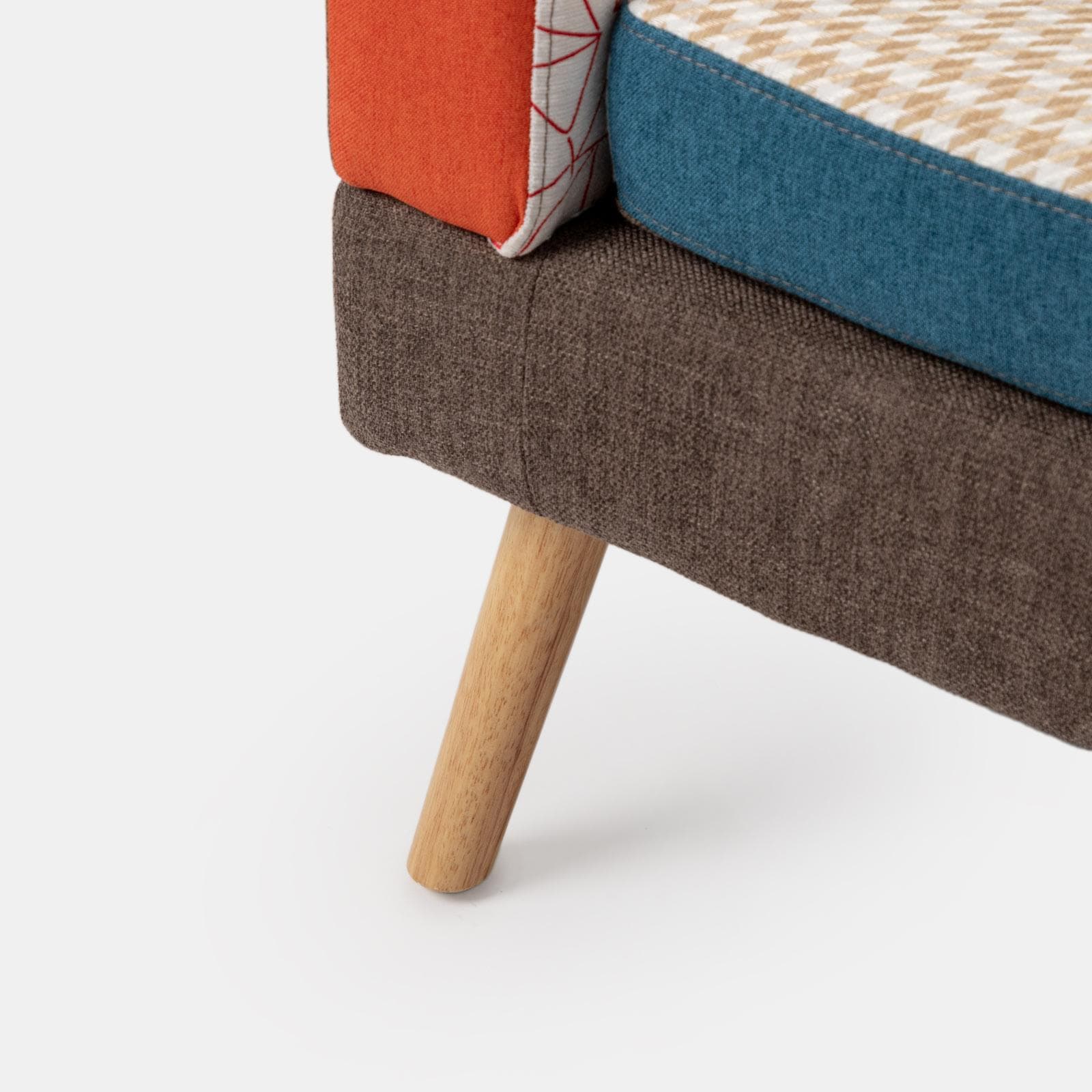Poltrona scandinava in tessuto patchwork multicolore - Copenaghen