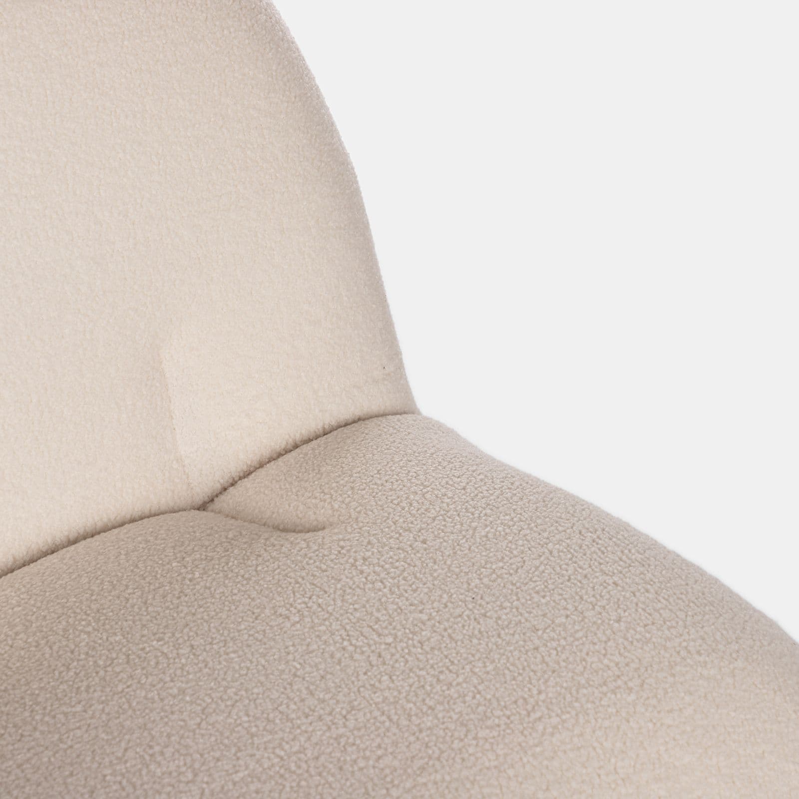 Poltrona nuvola con maxi imbottitura in tessuto teddy bianco - Klimar